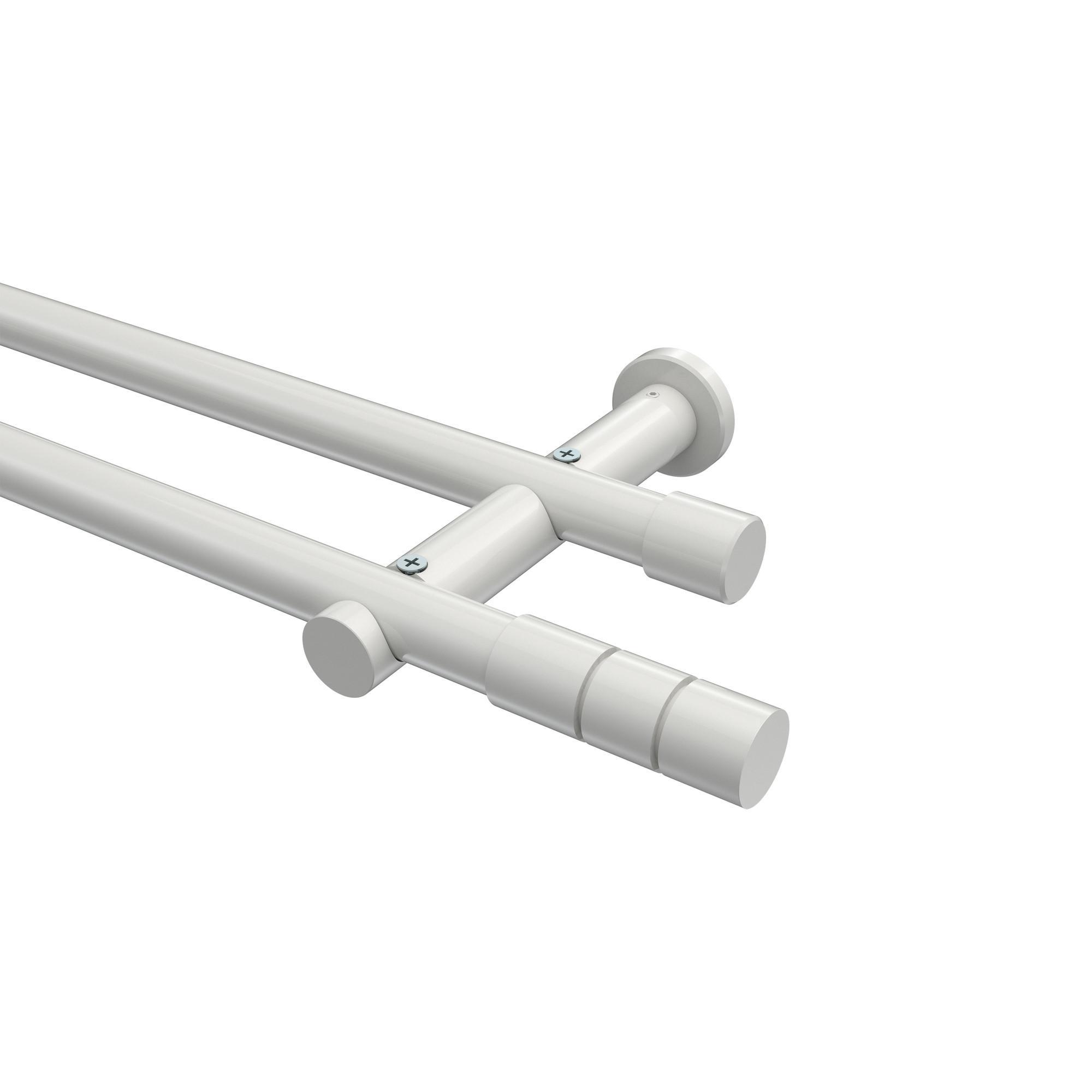 Gardinenstange Platon Elanto 160 Cm, 2-LäUfig (Ohne Ringe), 20 Mm Ø Weiß