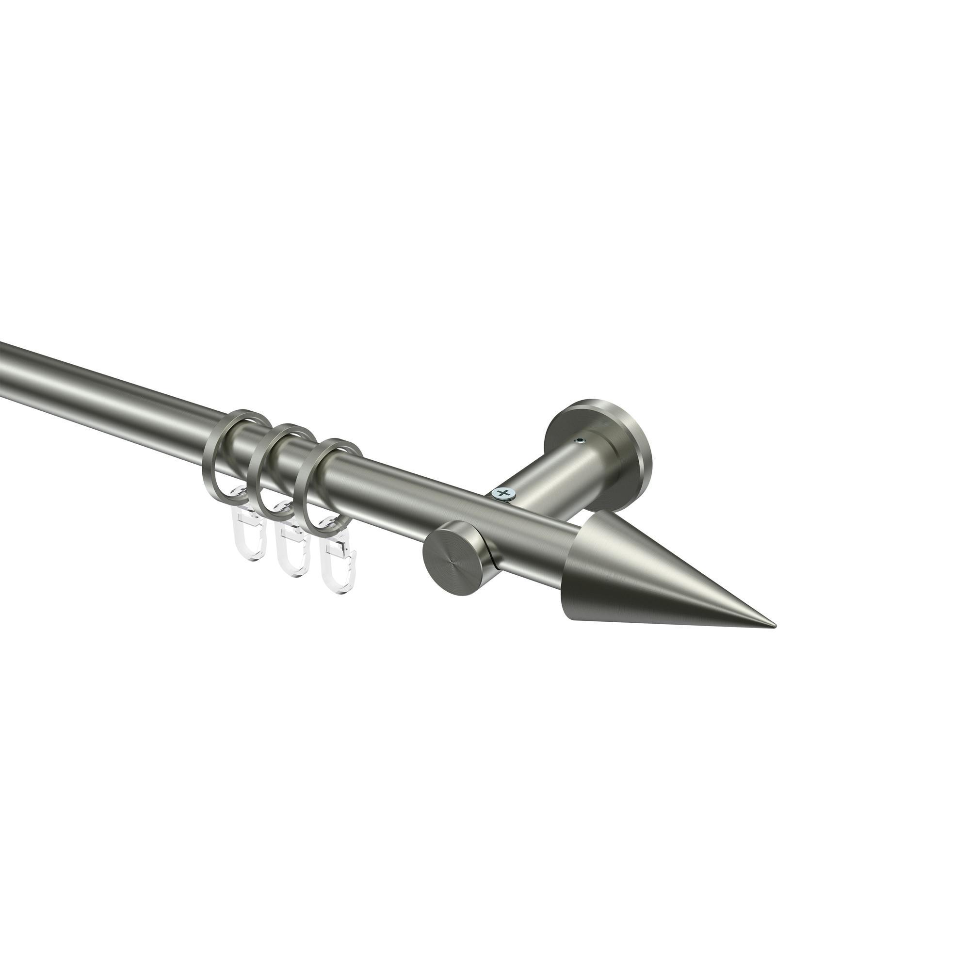 Gardinenstange Platon Savio 280 Cm (Geteilt In 2 X 140 Cm), 1-LäUfig, 20 Mm Ø Edelstahl-Optik