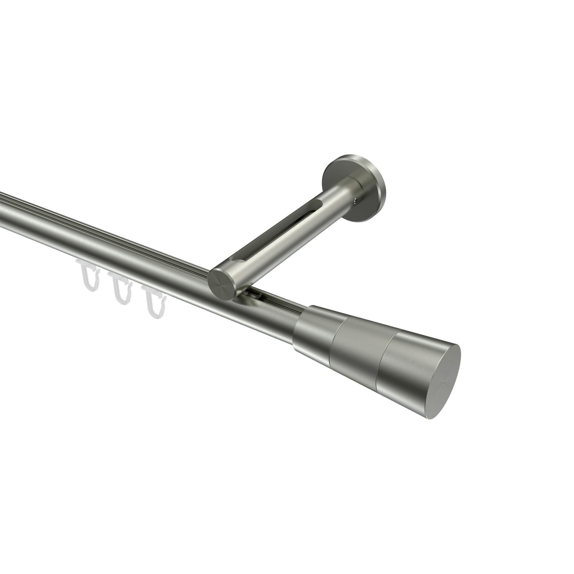 Gardinenstange Innenlauf Siteno Tanara 260 Cm (Geteilt In 2 X 130 Cm), 1-LäUfig, 20 Mm Ø Edelstahl-Optik