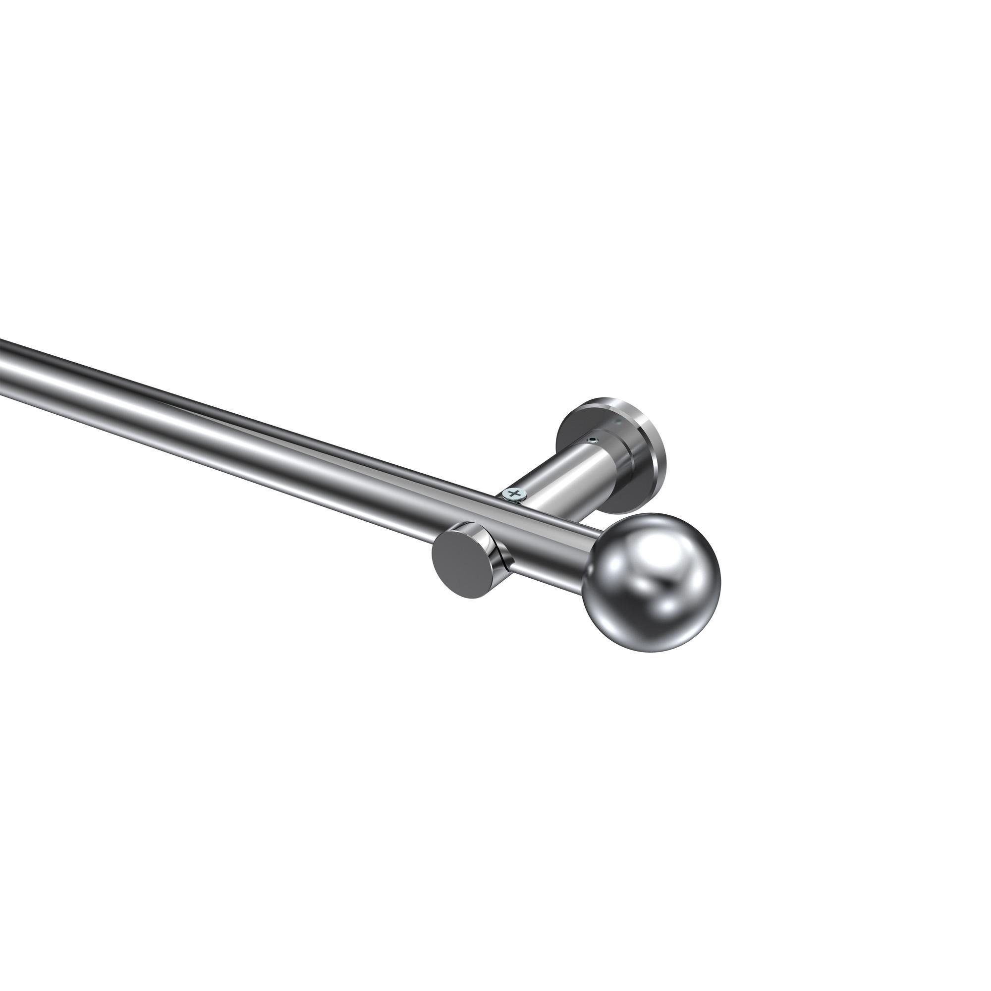 Gardinenstange Platon Luino 120 Cm, 1-LäUfig (Ohne Ringe), 20 Mm Ø Chrom