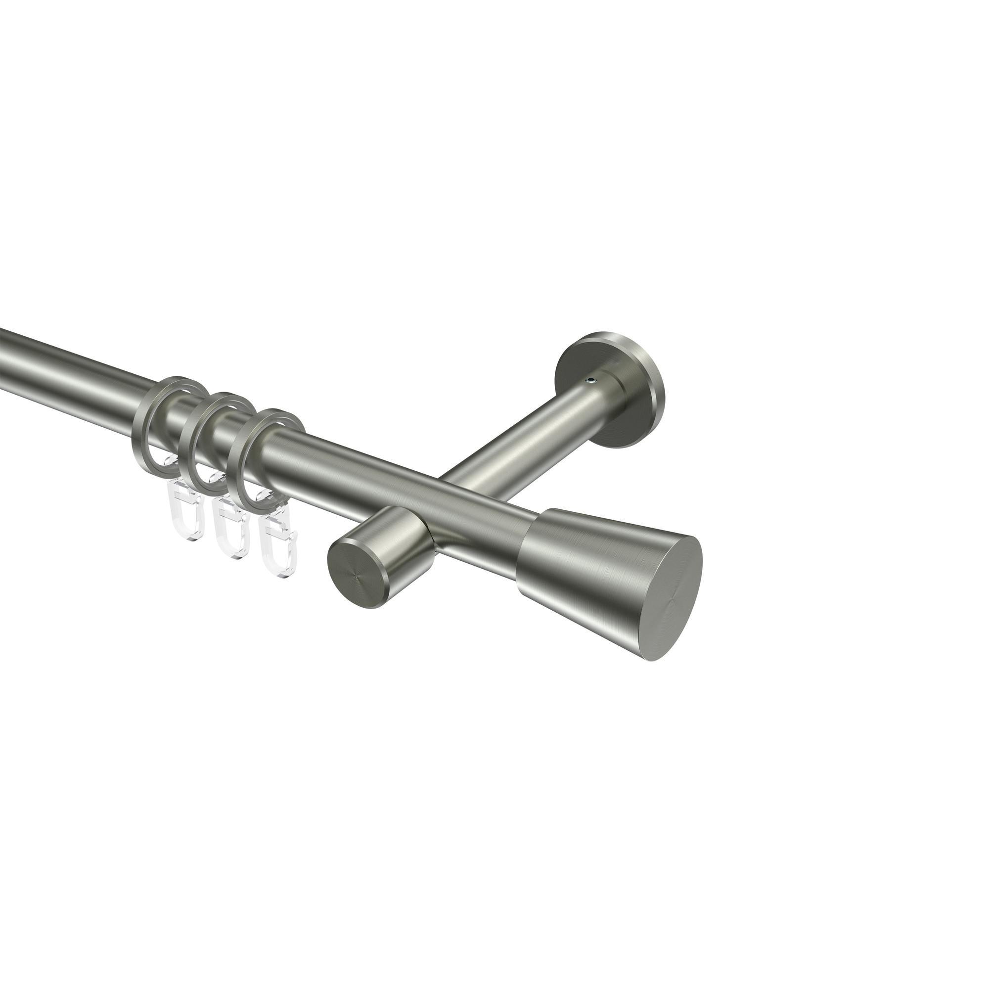 Gardinenstange Prestige Sitra 320 Cm (Geteilt In 2 X 160 Cm), 1-LäUfig, 20 Mm Ø Edelstahl-Optik