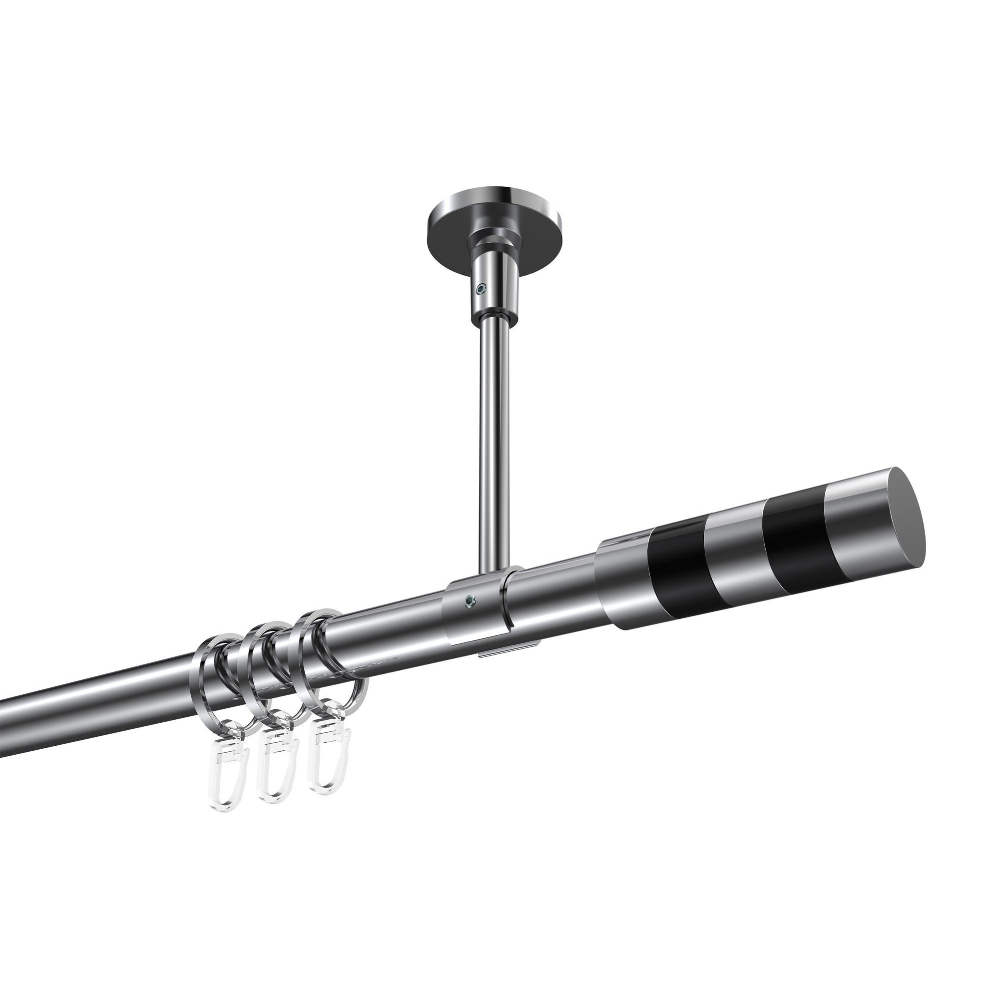 Gardinenstange Sonette Mavell 520 Cm (Geteilt In 4 X 130 Cm), 1-LäUfig, 20 Mm Ø Chrom