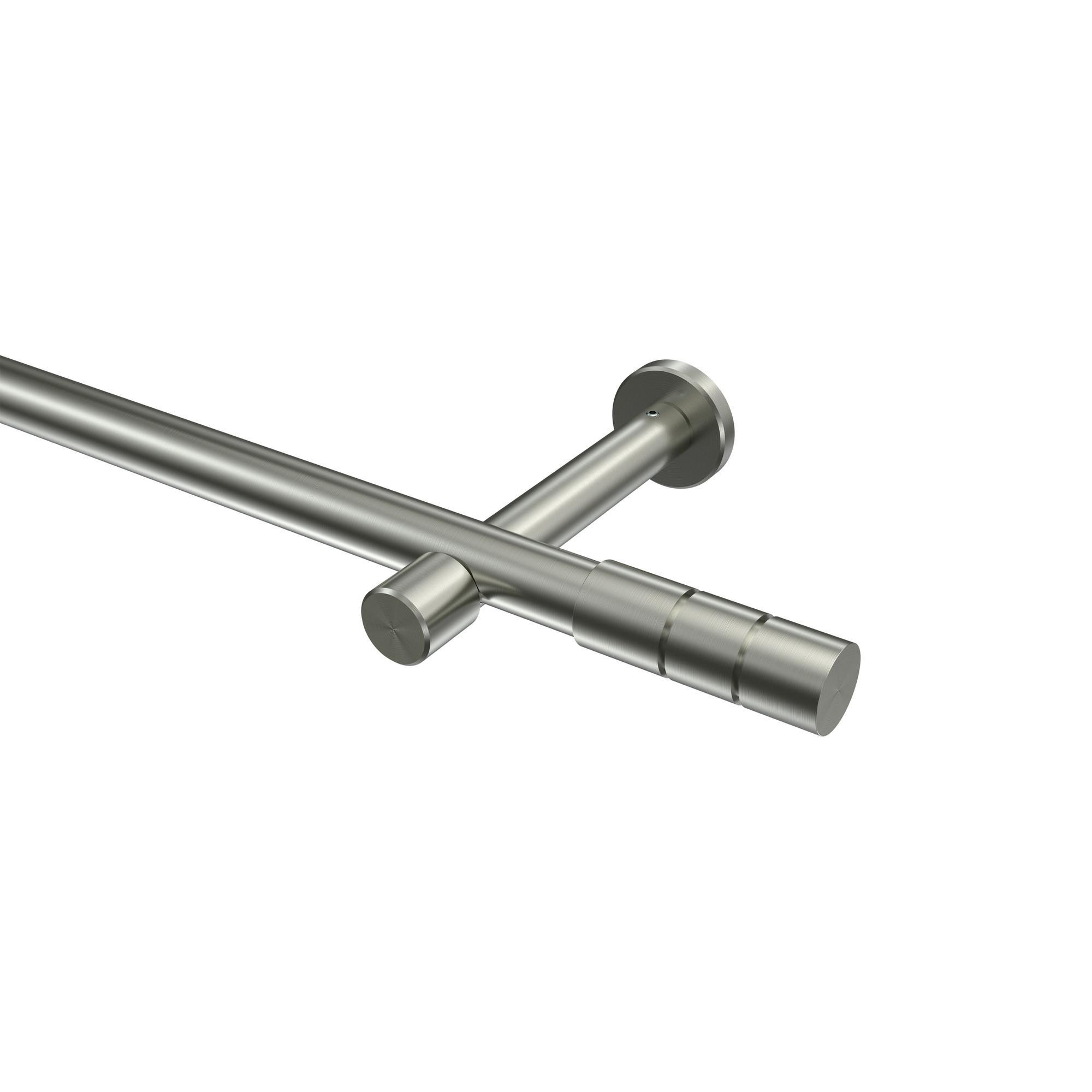 Gardinenstange Prestige Elanto 120 Cm, 1-LäUfig (Ohne Ringe), 20 Mm Ø Edelstahl-Optik