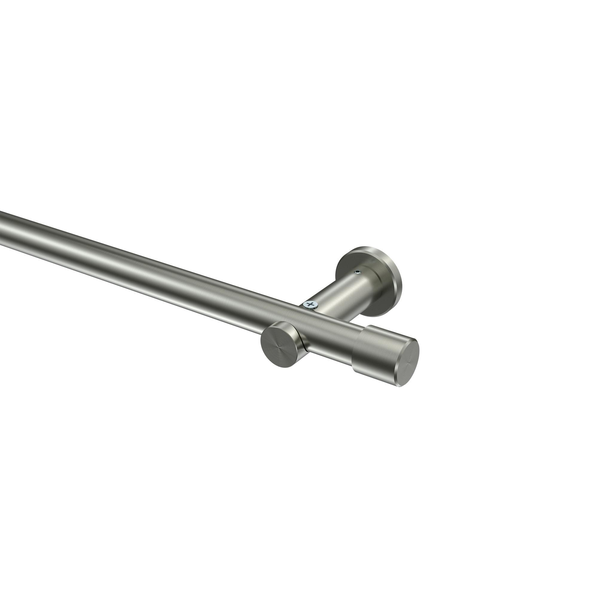 Gardinenstange Platon Santo 120 Cm, 1-LäUfig (Ohne Ringe), 20 Mm Ø Edelstahl-Optik