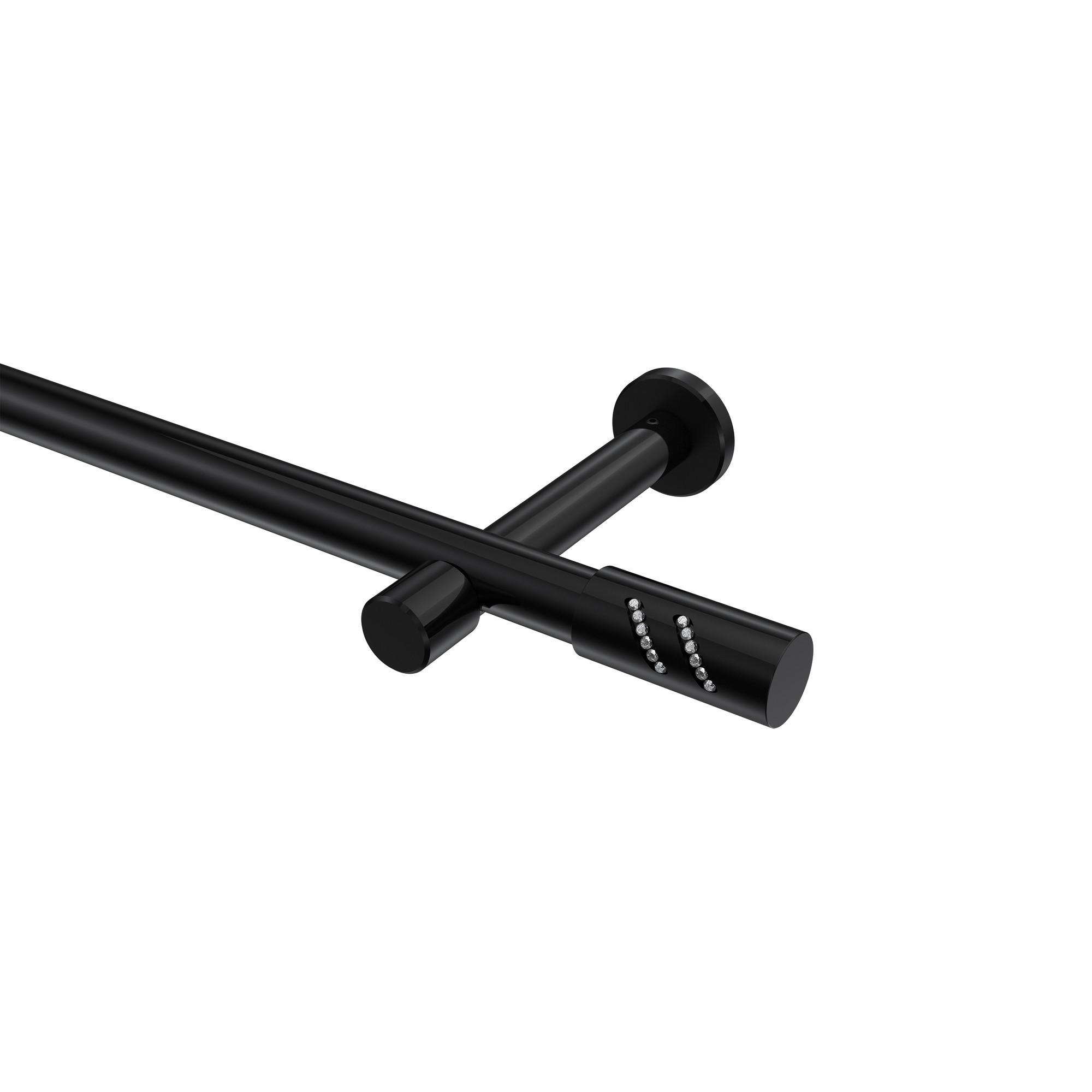 Gardinenstange Prestige Zoena 180 Cm, 1-LäUfig (Ohne Ringe), 20 Mm Ø Schwarz