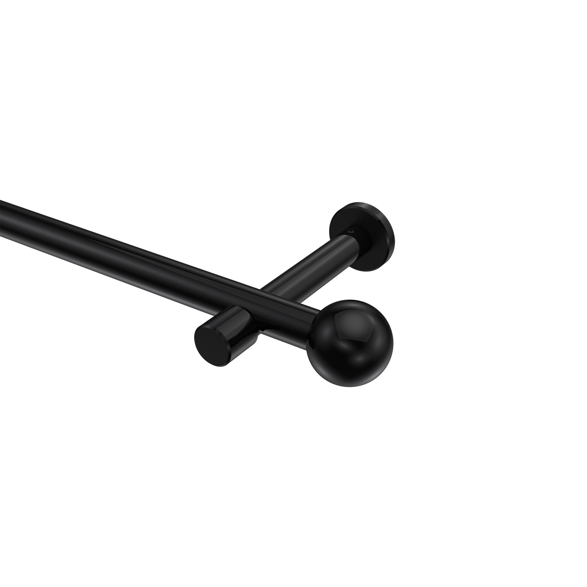 Gardinenstange Prestige Luino 120 Cm, 1-LäUfig (Ohne Ringe), 20 Mm Ø Schwarz