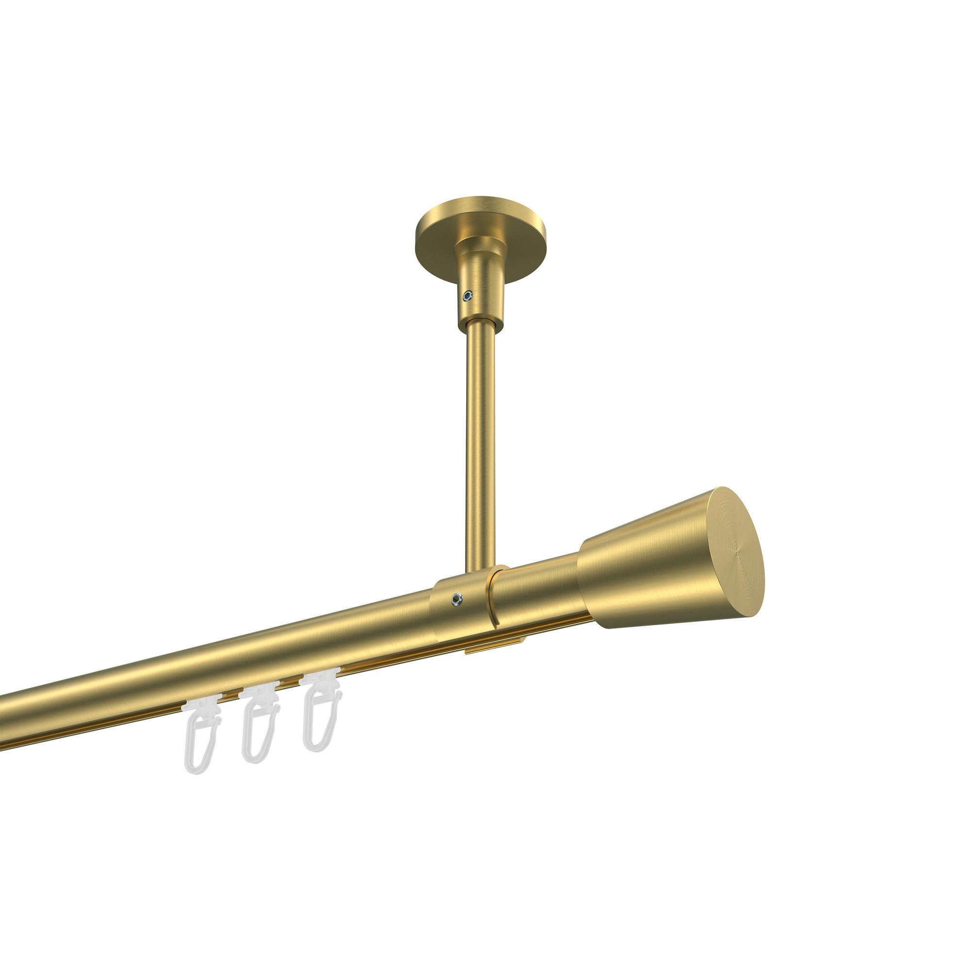 Gardinenstange Innenlauf Sonette Sitra 180 Cm, 1-LäUfig, 20 Mm Ø Messing-Optik