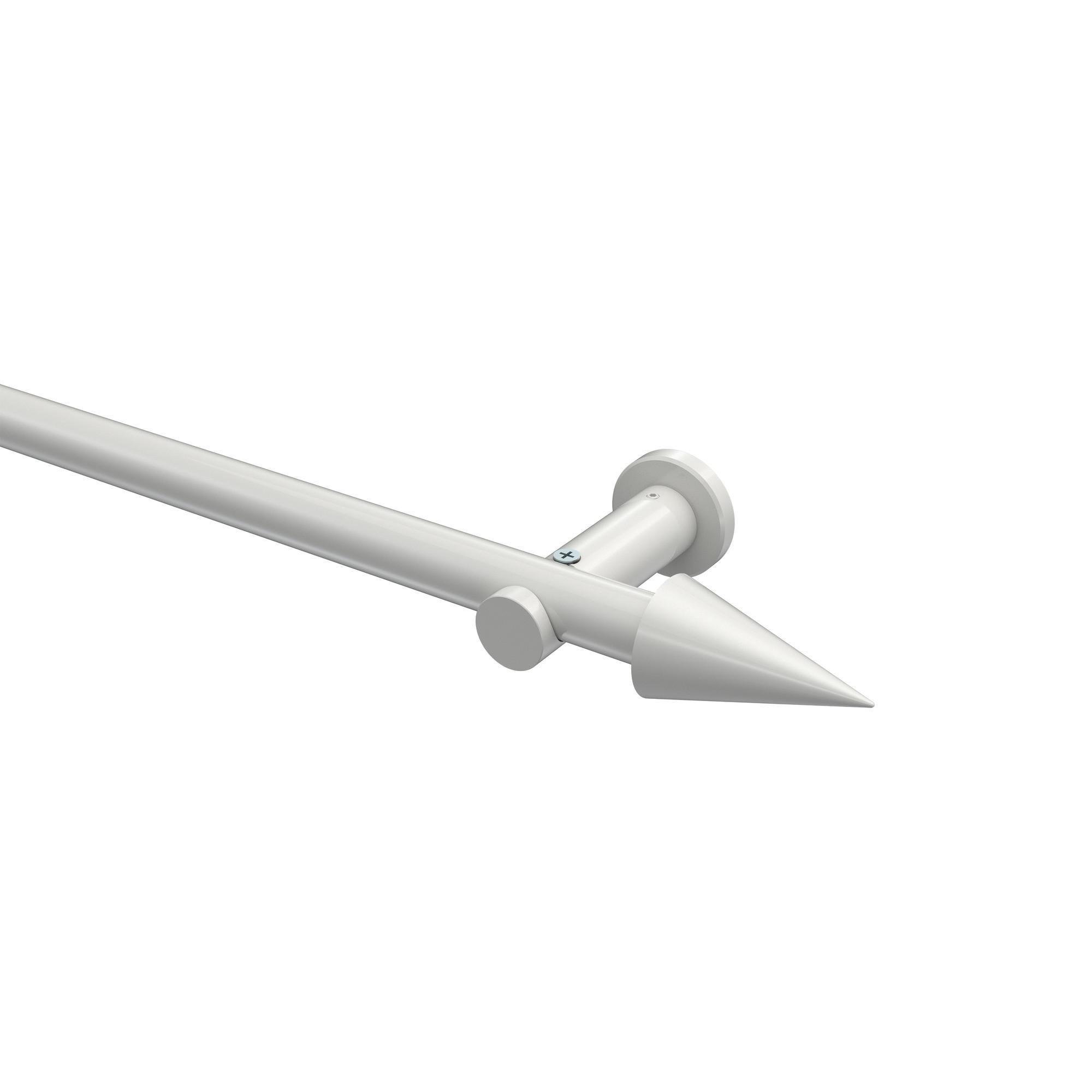 Gardinenstange Platon Savio 600 Cm (Geteilt In 3 X 200 Cm), 1-LäUfig (Ohne Ringe), 20 Mm Ø Weiß