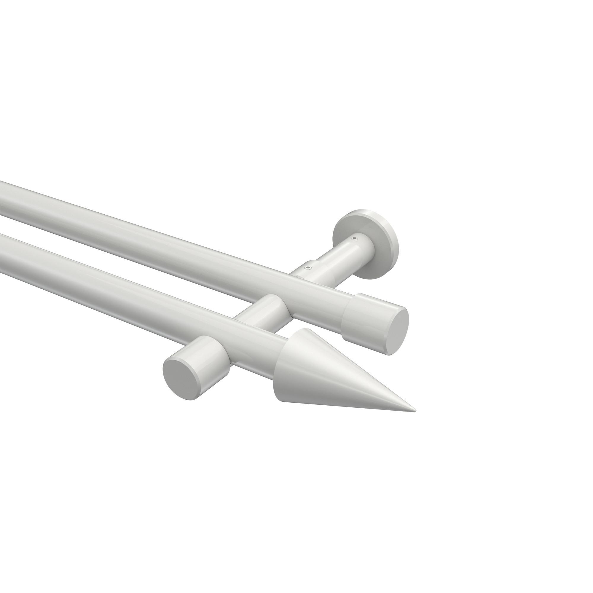 Gardinenstange Prestige Savio 140 Cm, 2-LäUfig (Ohne Ringe), 20 Mm Ø Weiß