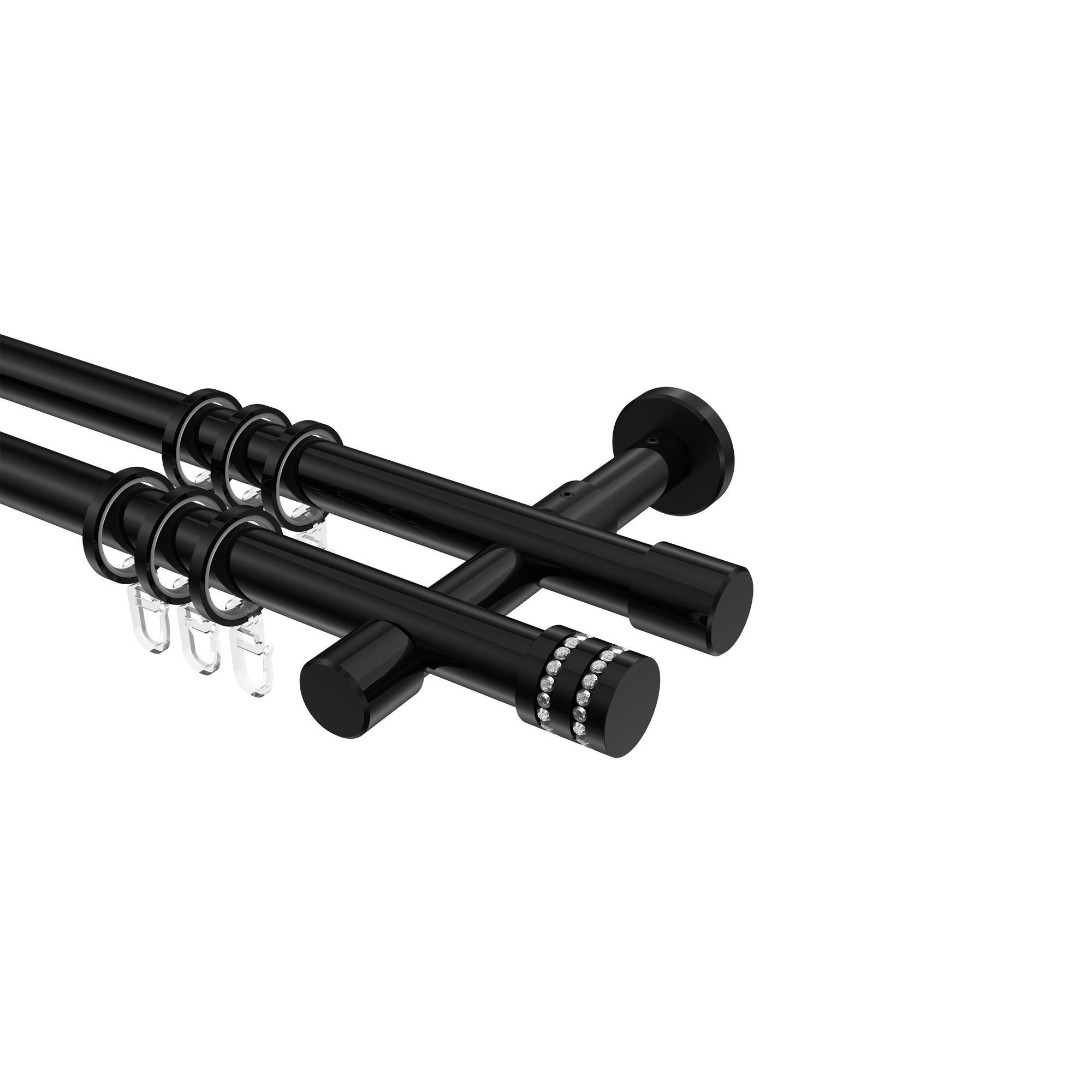Gardinenstange Prestige Estana 200 Cm, 2-LäUfig, 20 Mm Ø Schwarz