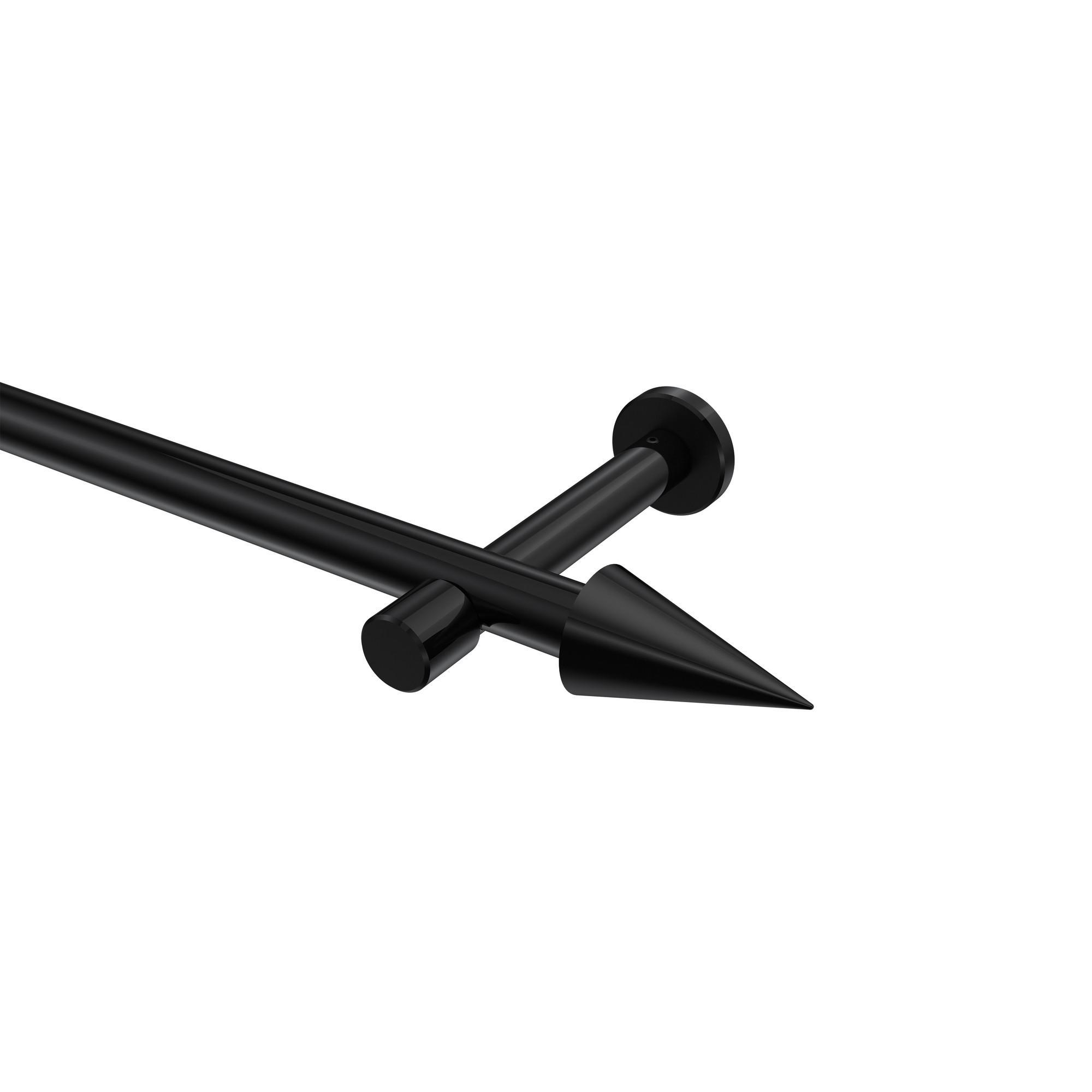 Gardinenstange Prestige Savio 160 Cm, 1-LäUfig (Ohne Ringe), 20 Mm Ø Schwarz