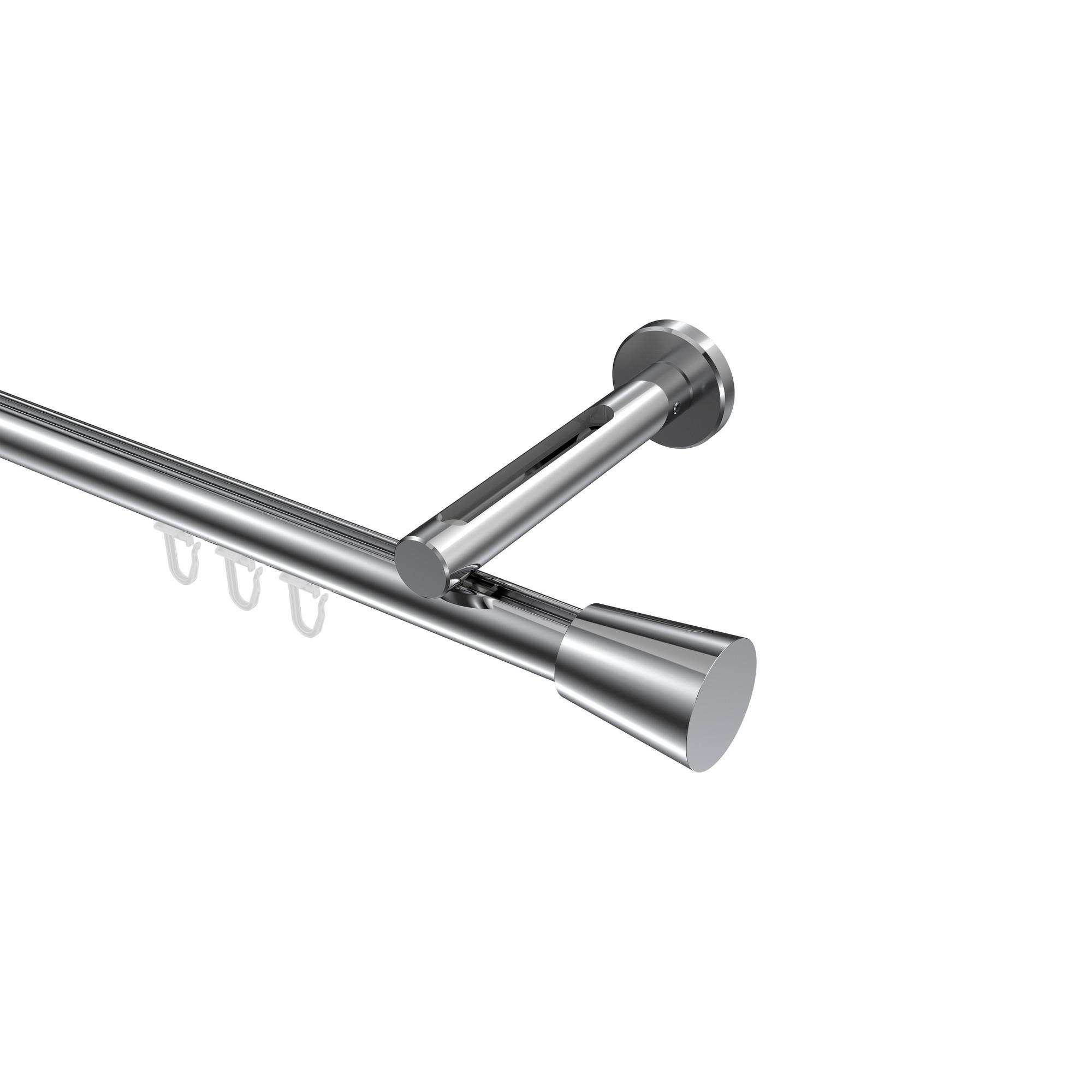 Gardinenstange Innenlauf Siteno Sitra 140 Cm, 1-LäUfig, 20 Mm Ø Chrom
