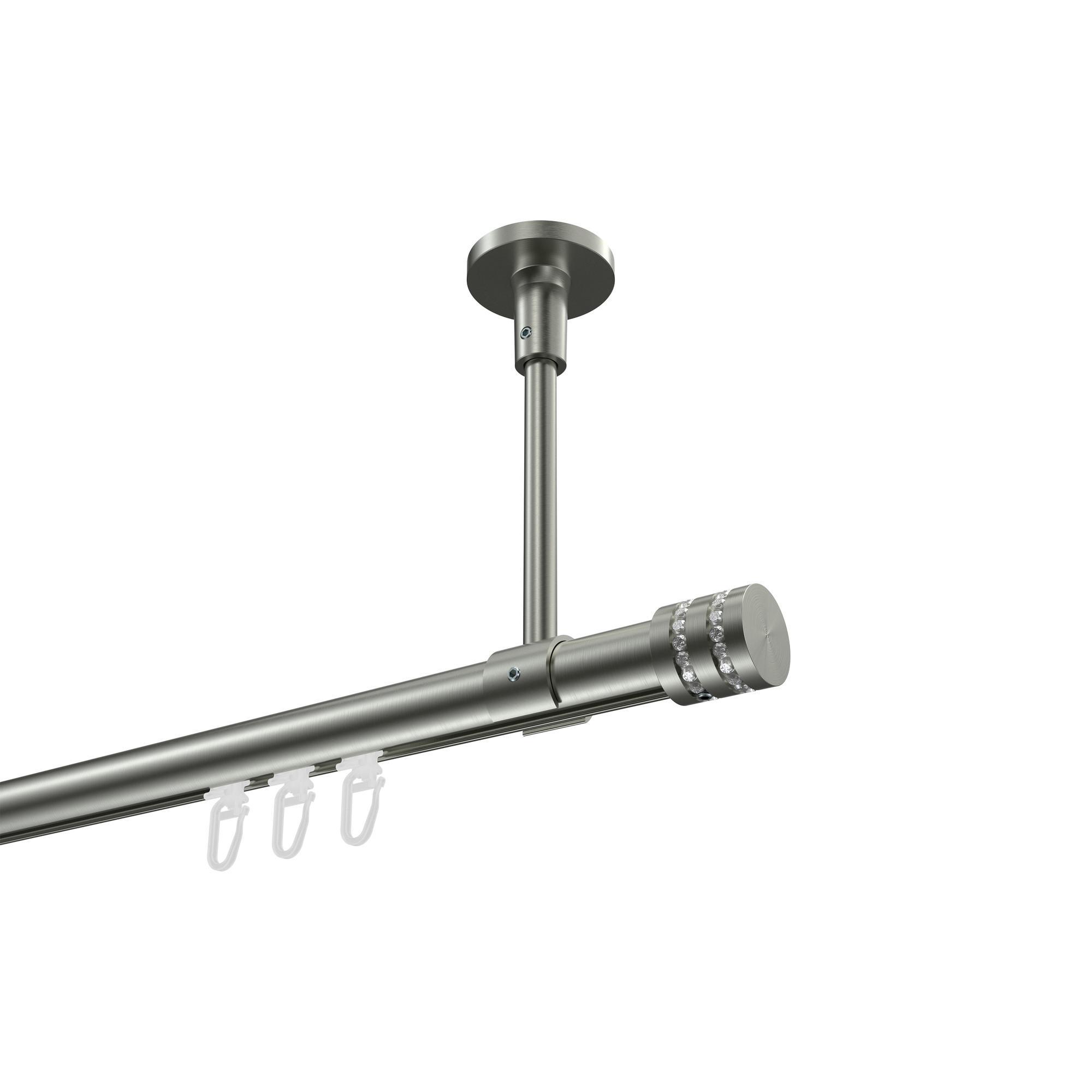 Gardinenstange Innenlauf Sonette Estana 140 Cm, 1-LäUfig, 20 Mm Ø Edelstahl-Optik