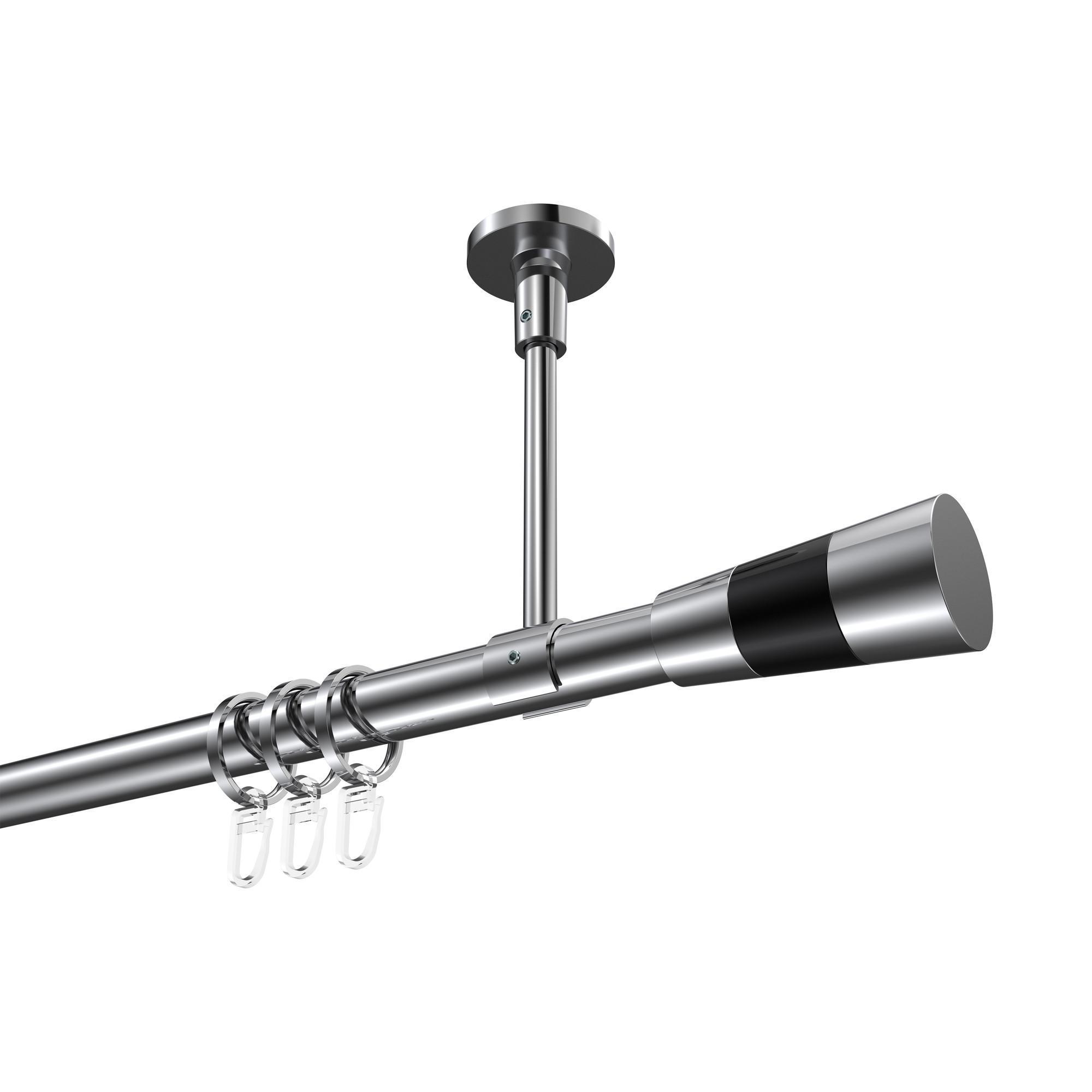 Gardinenstange Sonette Tanara 280 Cm (Geteilt In 2 X 140 Cm), 1-LäUfig, 20 Mm Ø Chrom