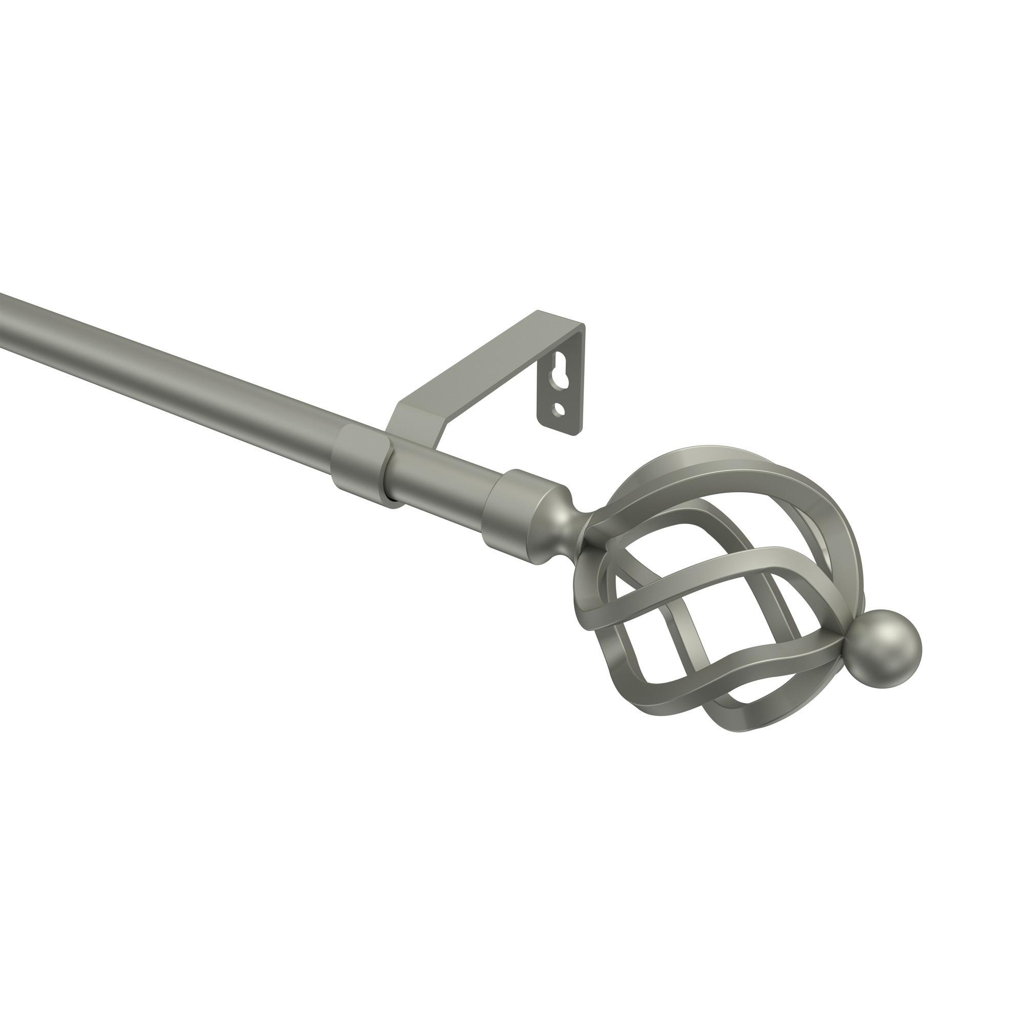 Gardinenstange Olymp Paolo 120 Cm, 1-LäUfig (Ohne Ringe), 16 Mm Ø Chrom Matt