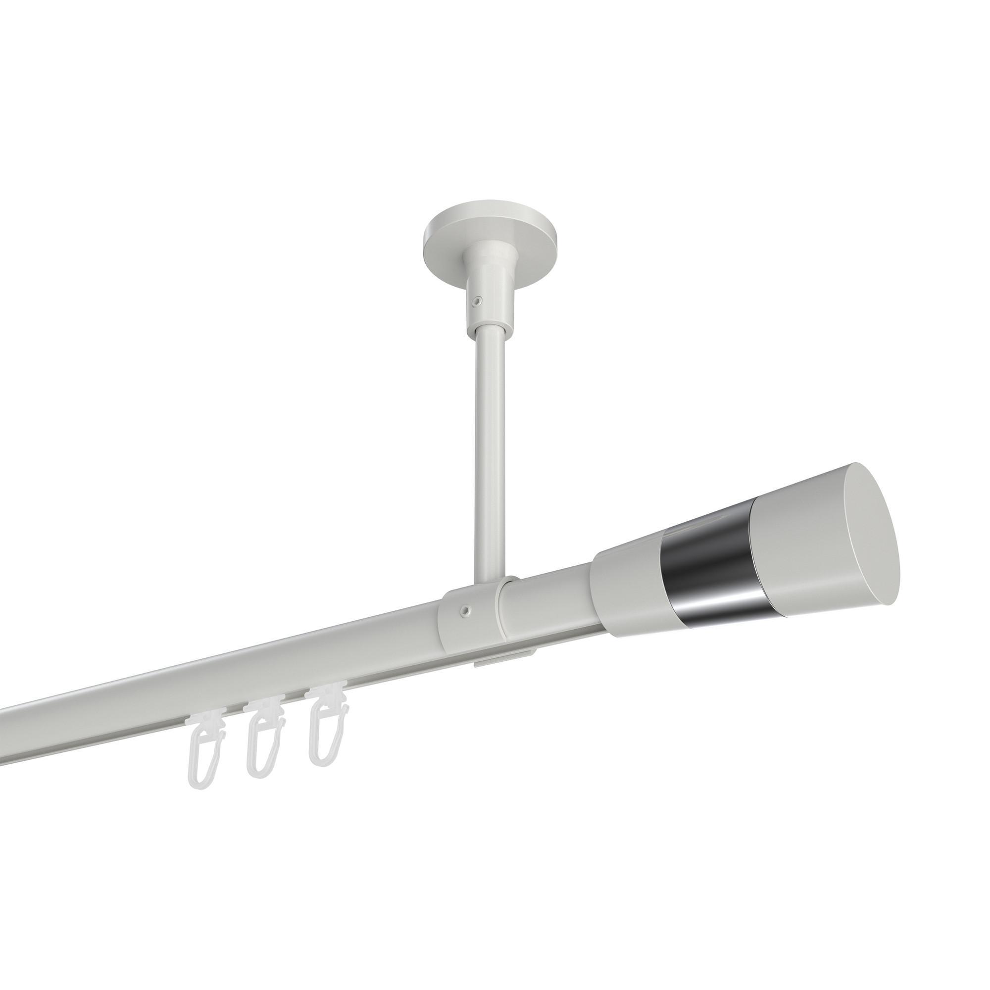 Gardinenstange Innenlauf Sonette Tanara 140 Cm, 1-LäUfig, 20 Mm Ø Weiß