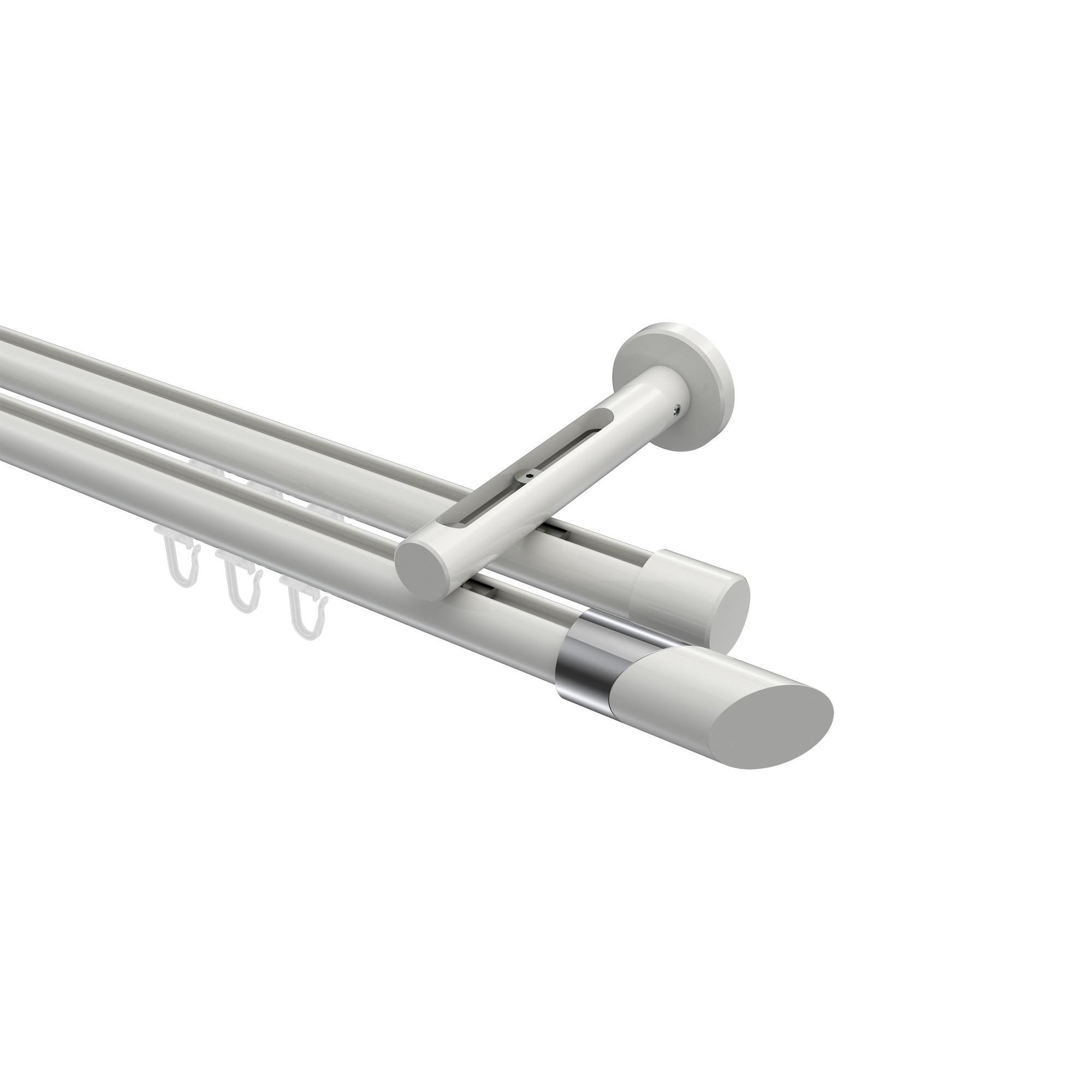 Gardinenstange Innenlauf Siteno Verano 540 Cm (Geteilt In 3 X 180 Cm), 2-LäUfig, 20 Mm Ø Weiß