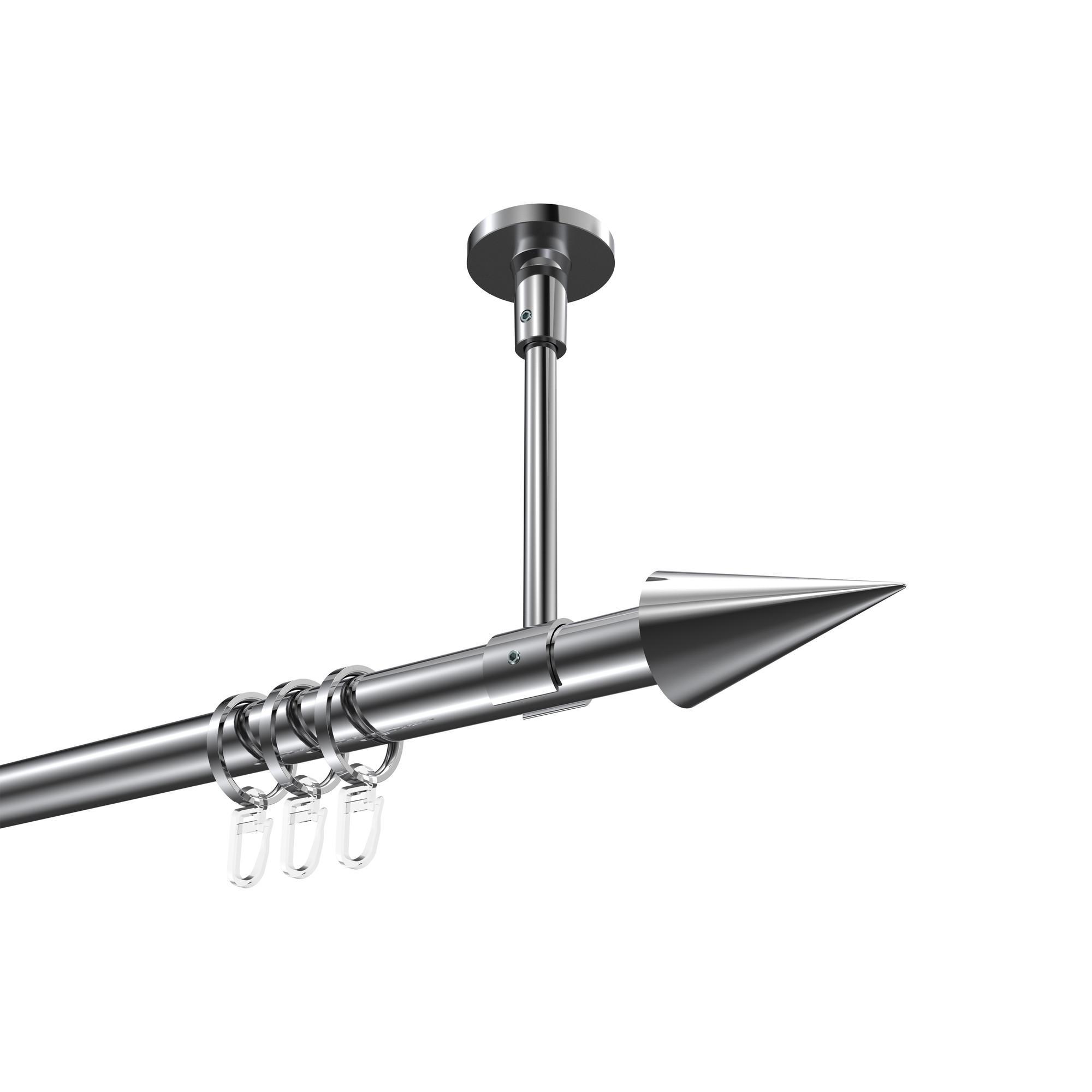 Gardinenstange Sonette Savio 360 Cm (Geteilt In 2 X 180 Cm), 1-LäUfig, 20 Mm Ø Chrom