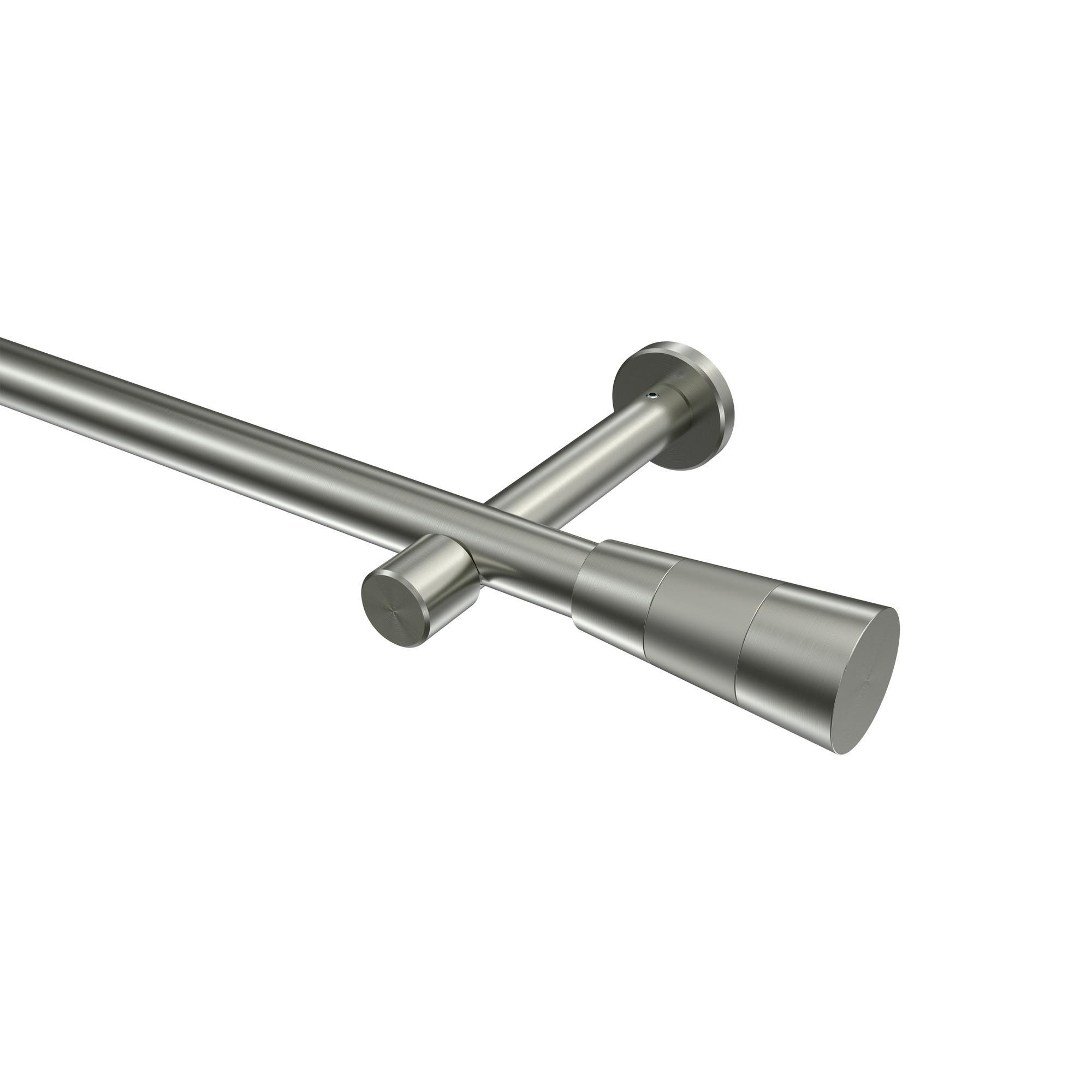 Gardinenstange Prestige Tanara 120 Cm, 1-LäUfig (Ohne Ringe), 20 Mm Ø Edelstahl-Optik