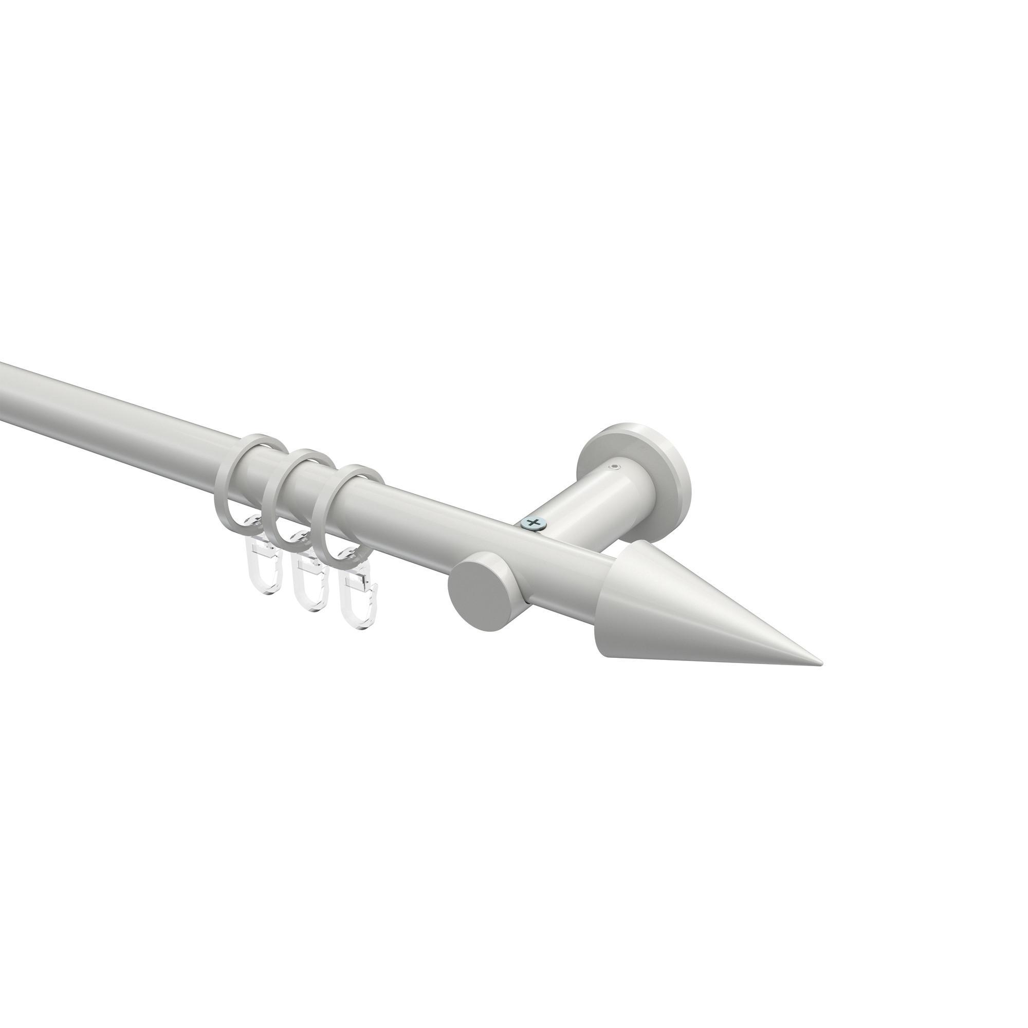 Gardinenstange Platon Savio 360 Cm (Geteilt In 2 X 180 Cm), 1-LäUfig, 20 Mm Ø Weiß
