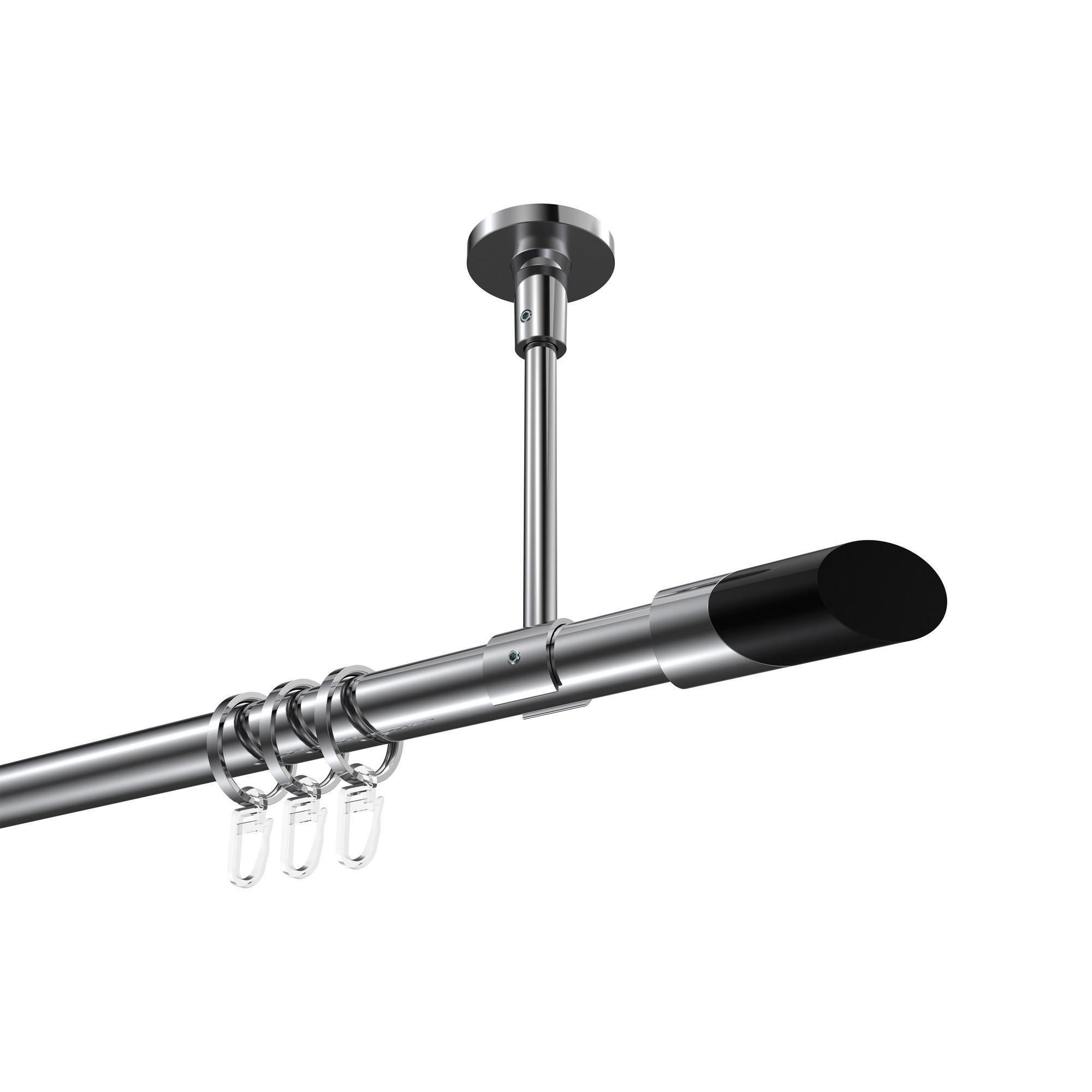 Gardinenstange Sonette Verano 360 Cm (Geteilt In 2 X 180 Cm), 1-LäUfig, 20 Mm Ø Chrom