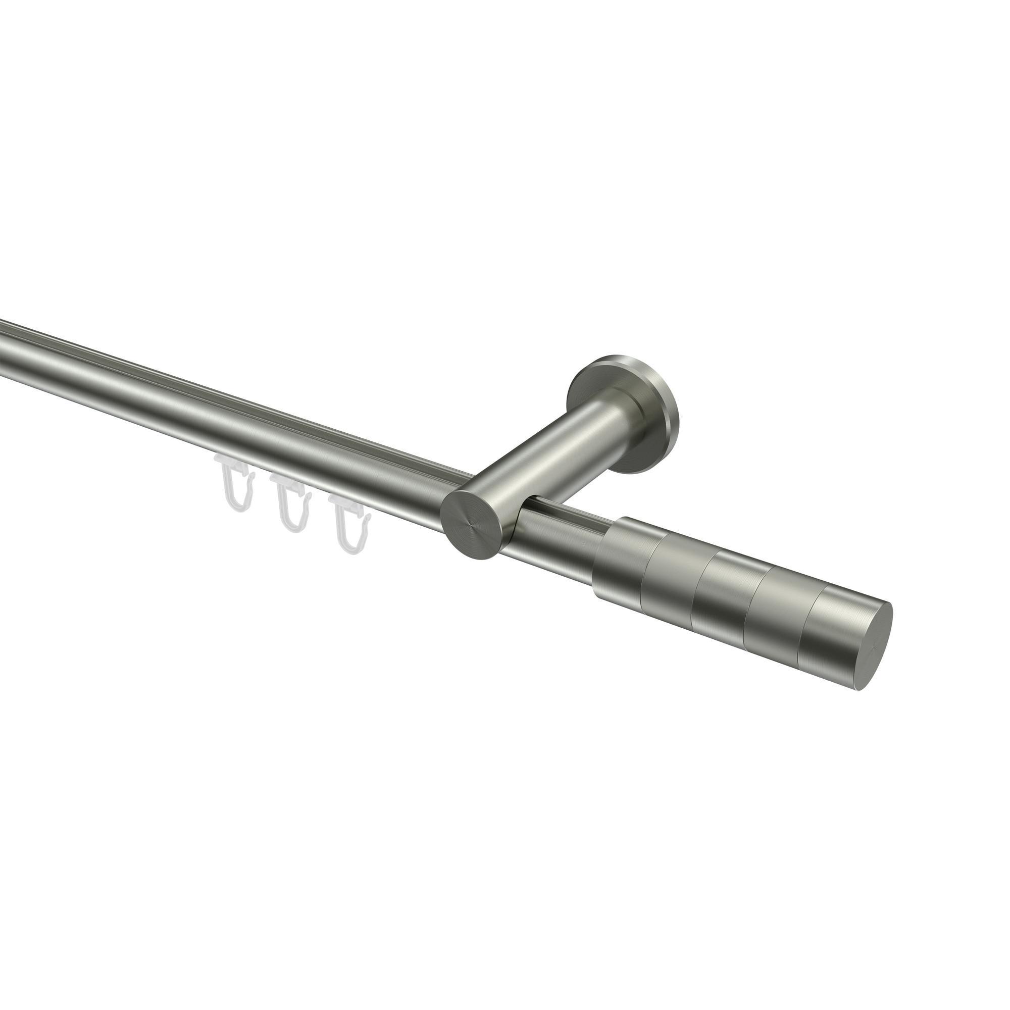 Gardinenstange Innenlauf Platon Mavell 180 Cm, 1-LäUfig, 20 Mm Ø Edelstahl-Optik