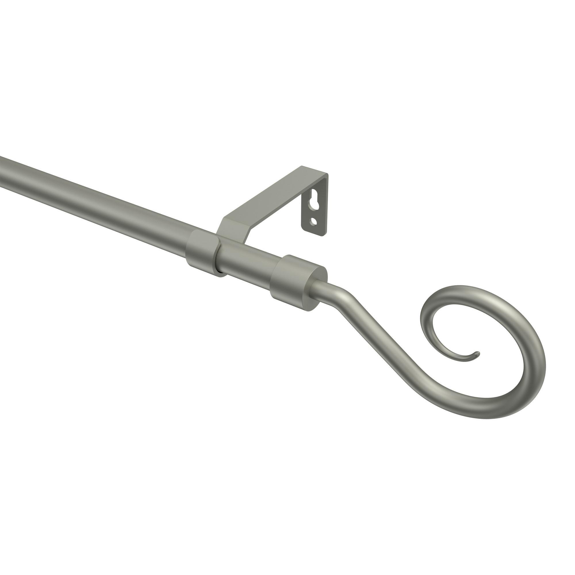 Gardinenstange Olymp Allegra 140 Cm, 1-LäUfig (Ohne Ringe), 16 Mm Ø Chrom Matt