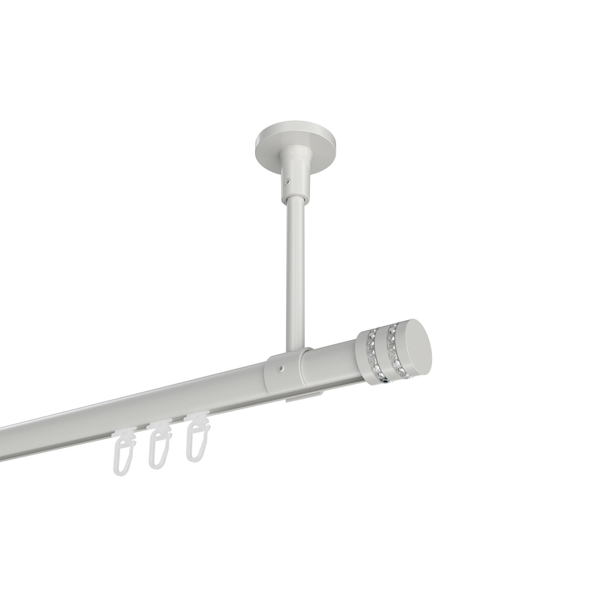 Gardinenstange Innenlauf Sonette Estana 360 Cm (Geteilt In 2 X 180 Cm), 1-LäUfig, 20 Mm Ø Weiß
