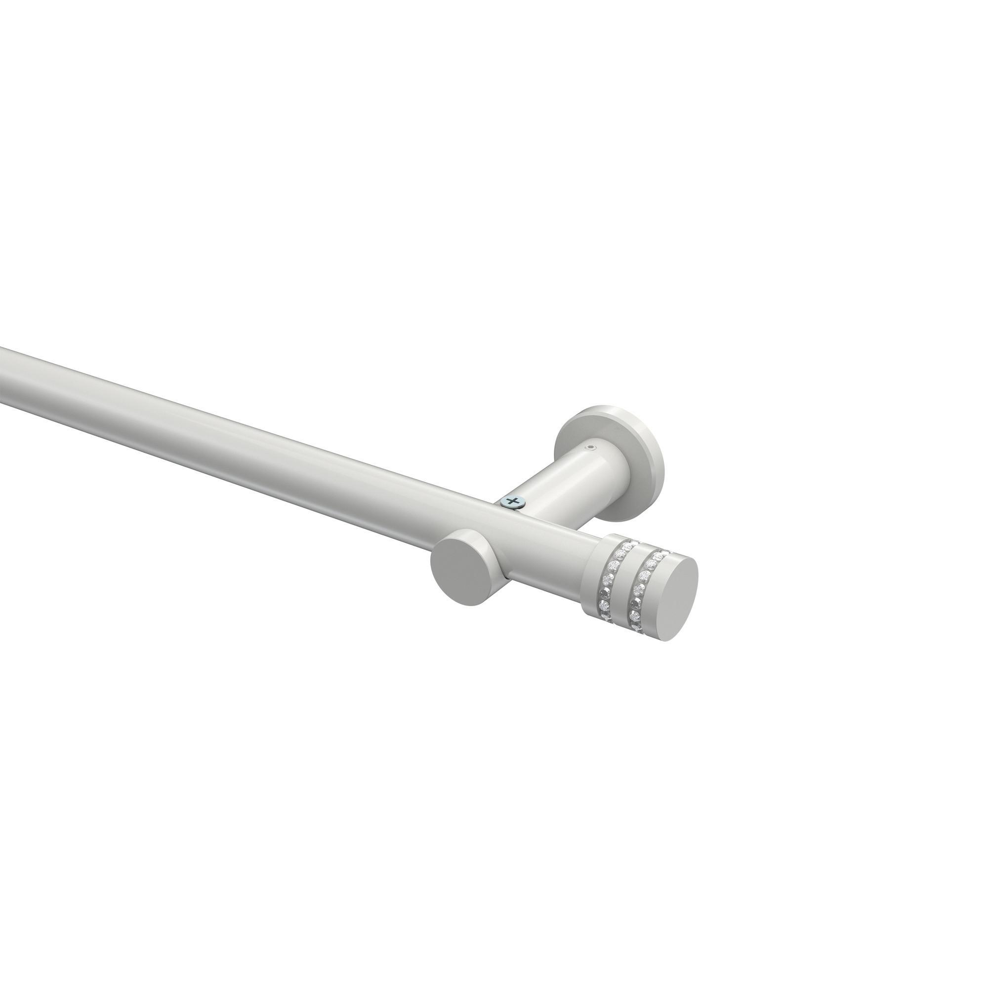 Gardinenstange Platon Estana 600 Cm (Geteilt In 3 X 200 Cm), 1-LäUfig (Ohne Ringe), 20 Mm Ø Weiß