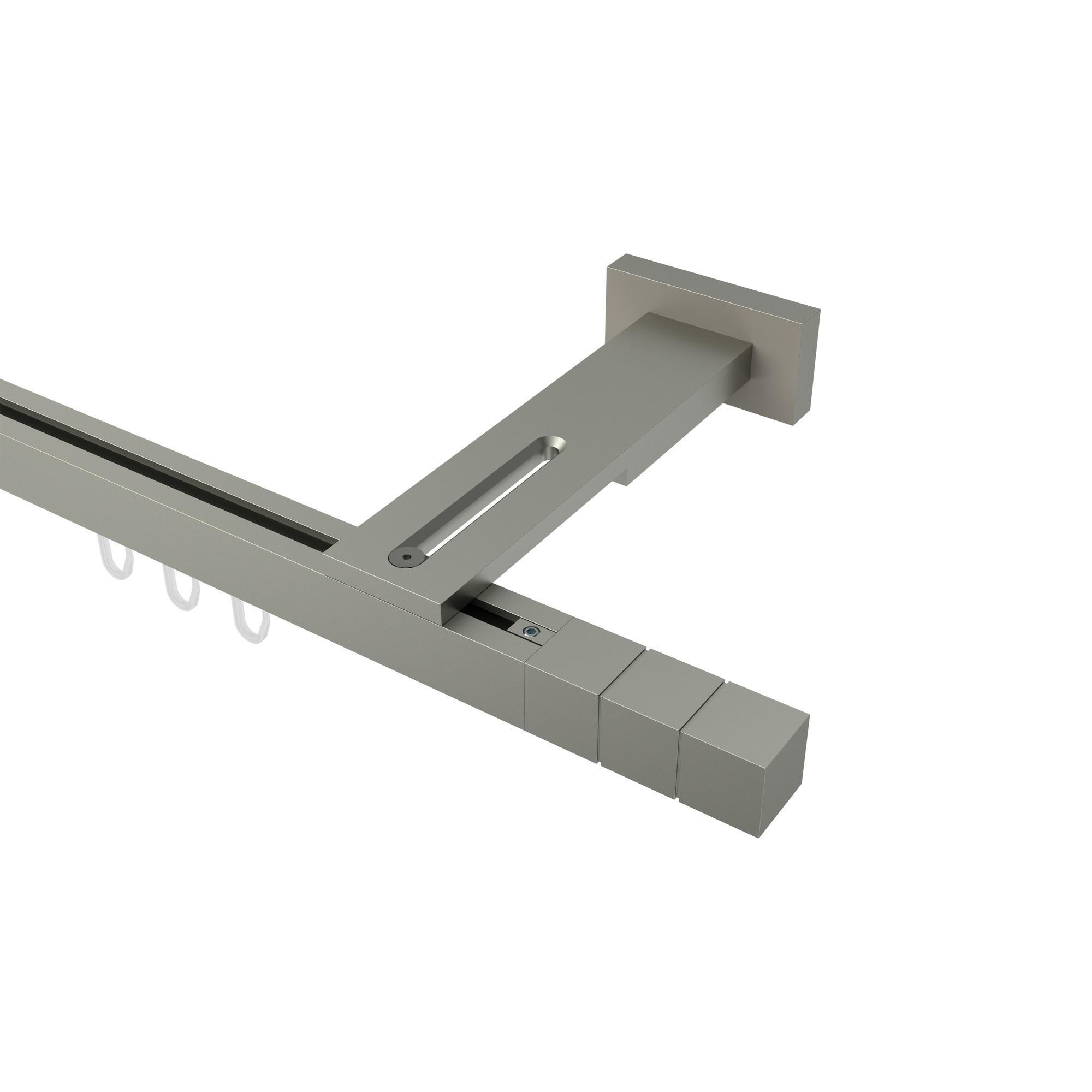 Gardinenstange Innenlauf Quadline (Multi) Cubes 160 Cm, 1-LäUfig, 20X20 Mm Satin-Silber