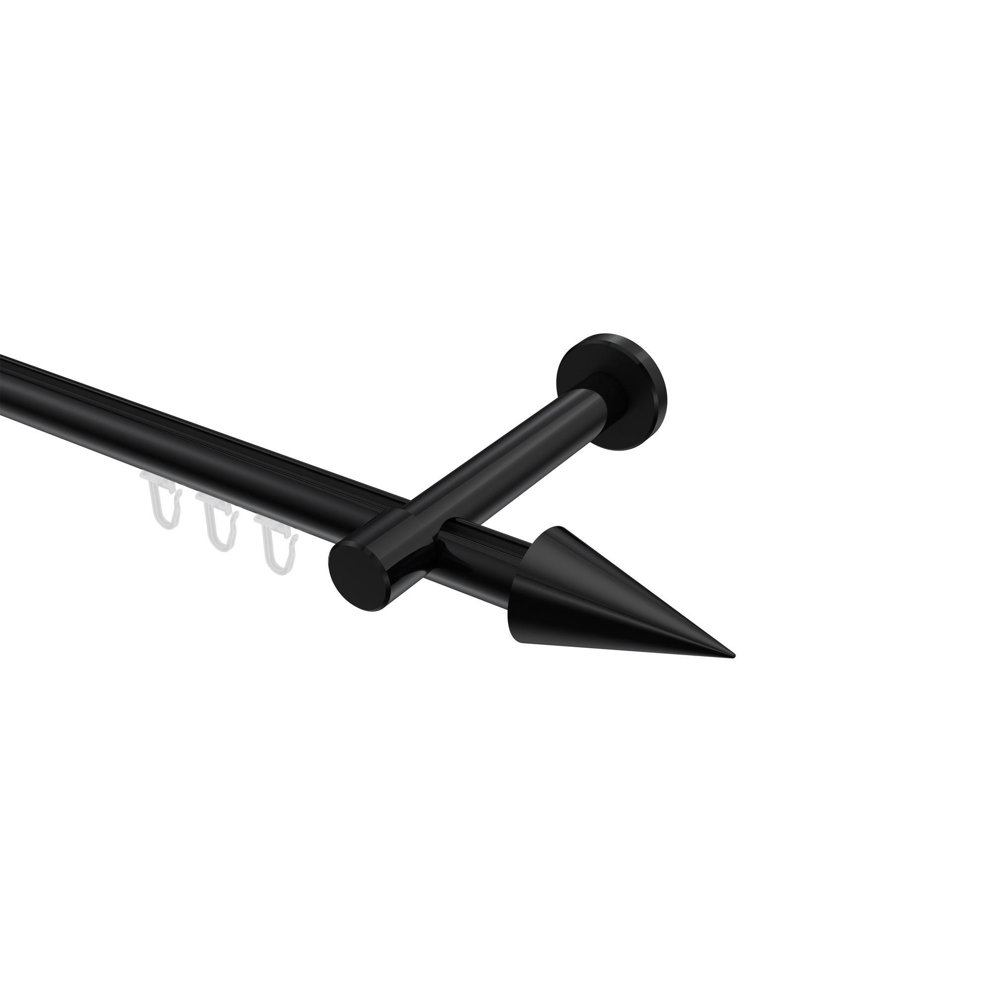 Gardinenstange Innenlauf Prestige Savio 180 Cm, 1-LäUfig, 20 Mm Ø Schwarz