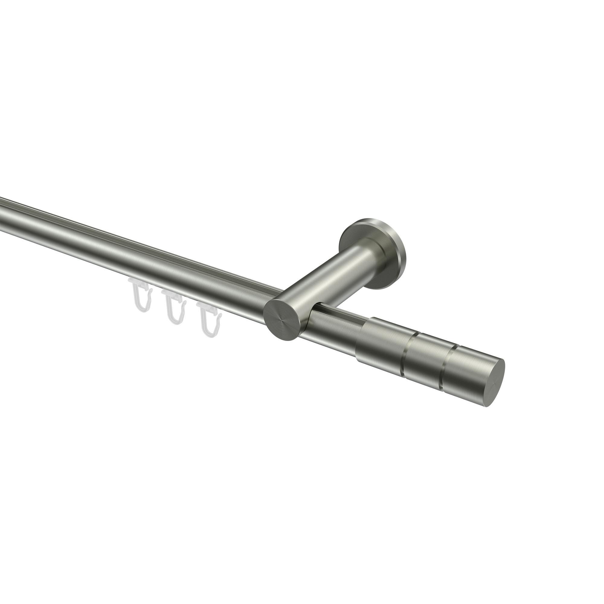Gardinenstange Innenlauf Platon Elanto 540 Cm (Geteilt In 3 X 180 Cm), 1-LäUfig, 20 Mm Ø Edelstahl-Optik