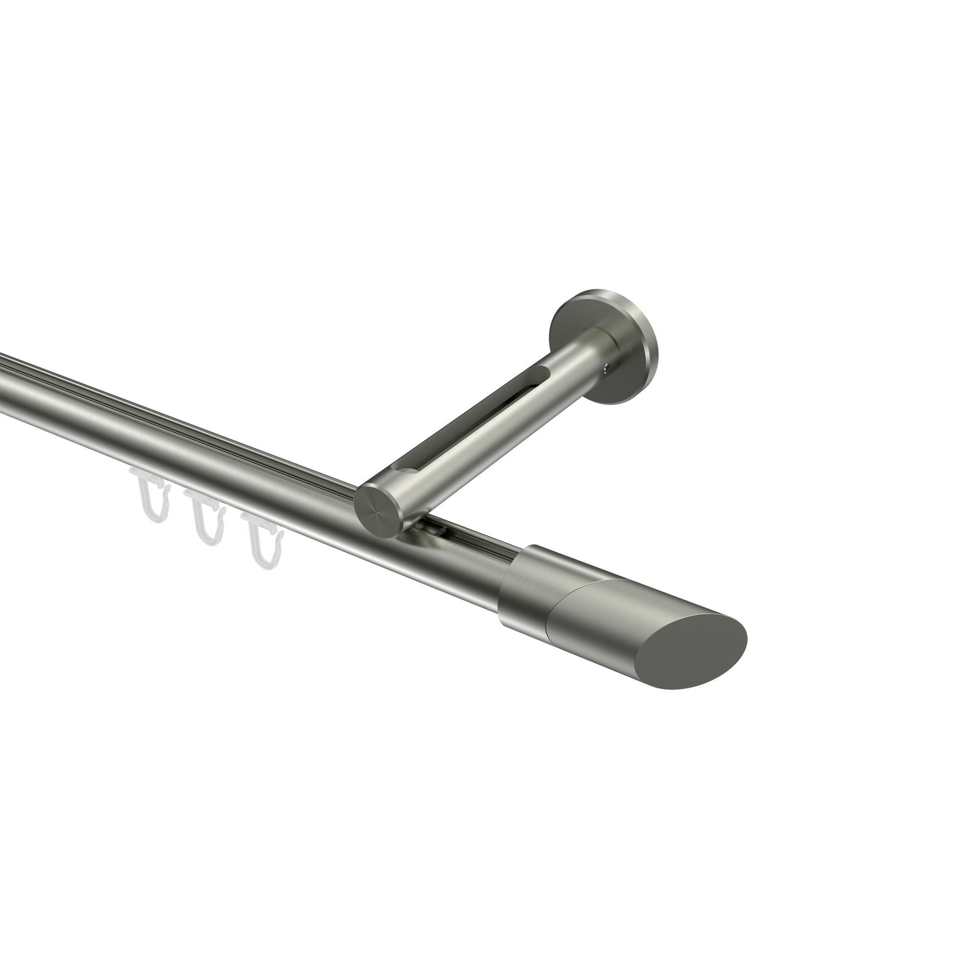 Gardinenstange Innenlauf Siteno Verano 260 Cm (Geteilt In 2 X 130 Cm), 1-LäUfig, 20 Mm Ø Edelstahl-Optik