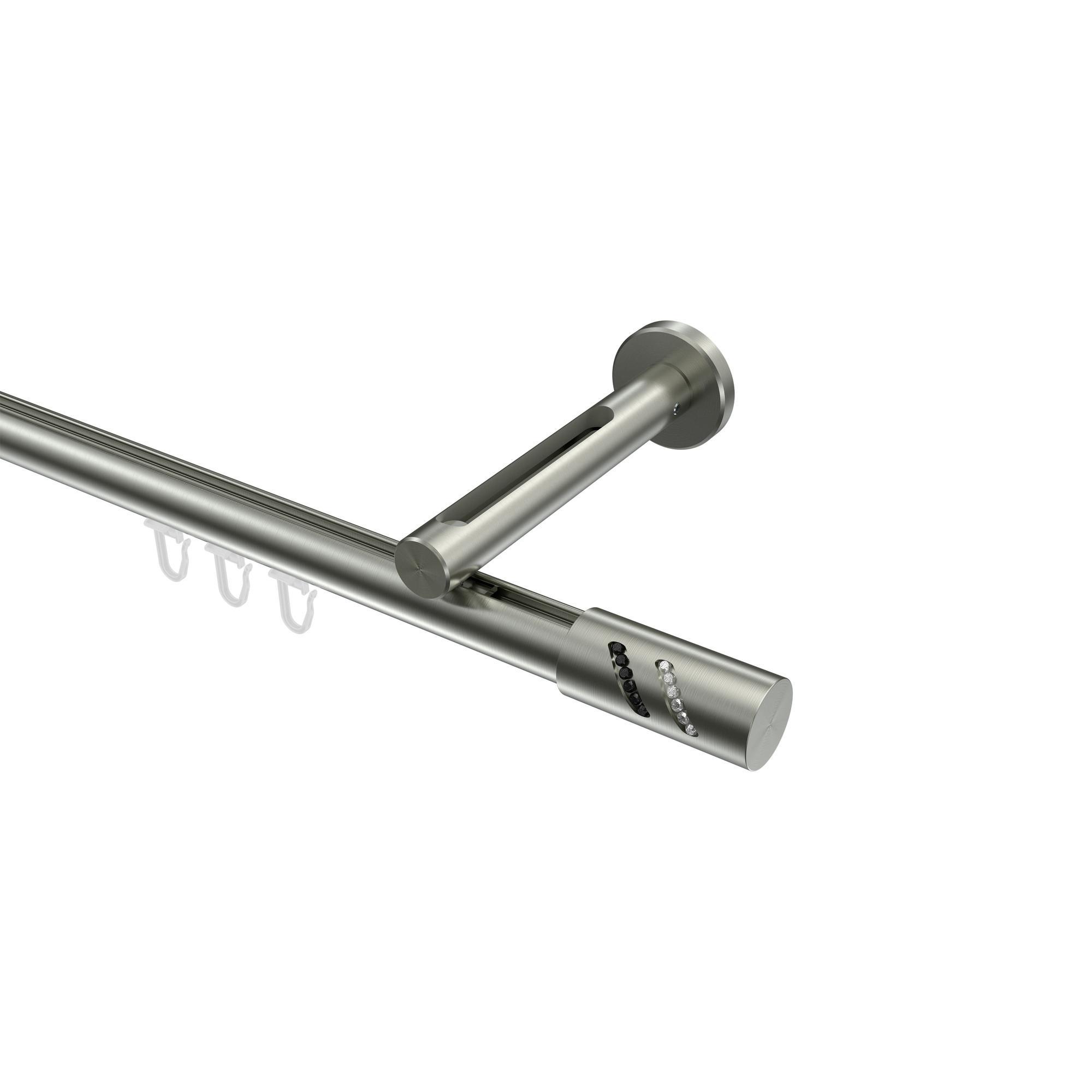 Gardinenstange Innenlauf Siteno Zoena 180 Cm, 1-LäUfig, 20 Mm Ø Edelstahl-Optik