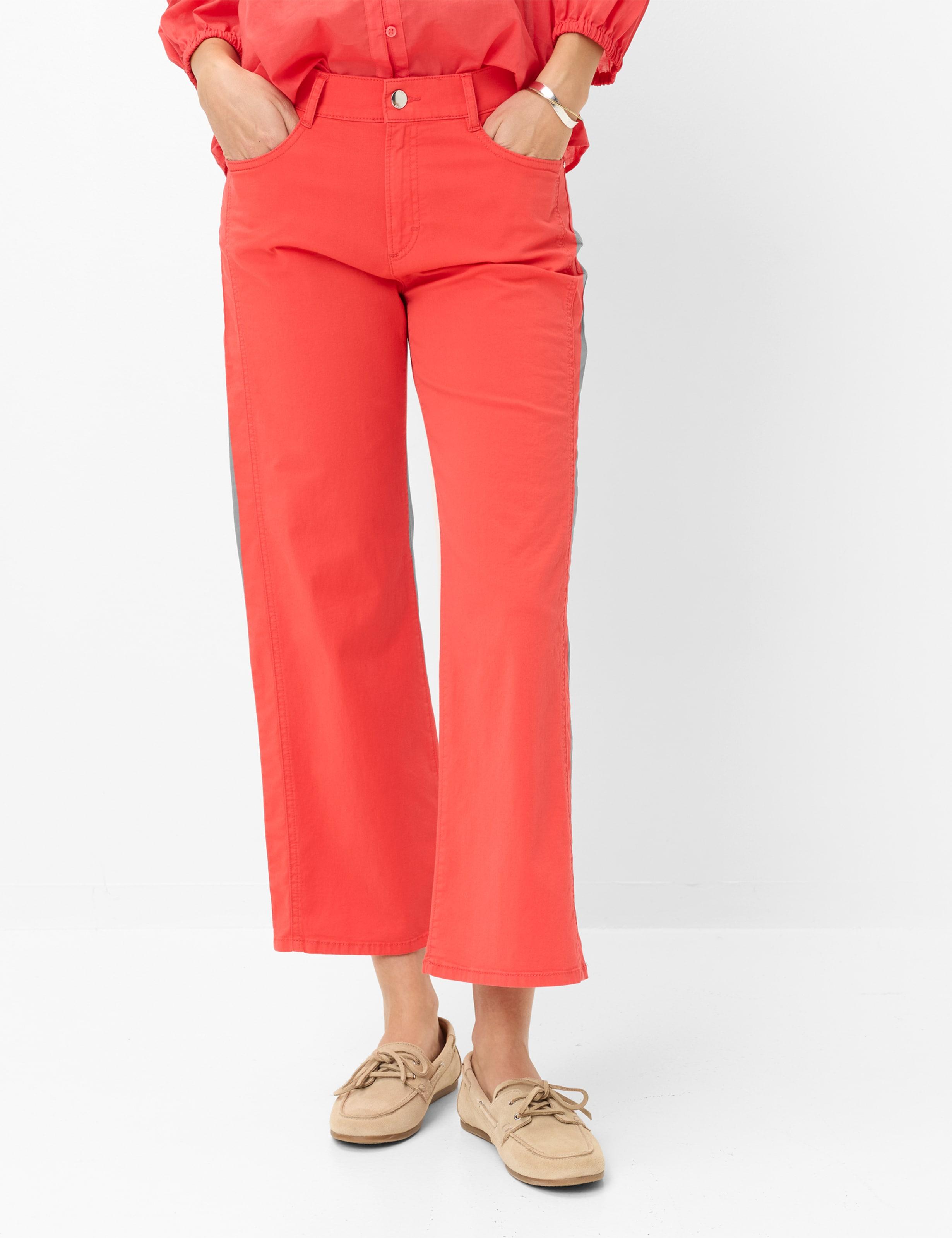 Brax Damen Culotte Style Maine S Hibiscus, Rot, Gr. 36L