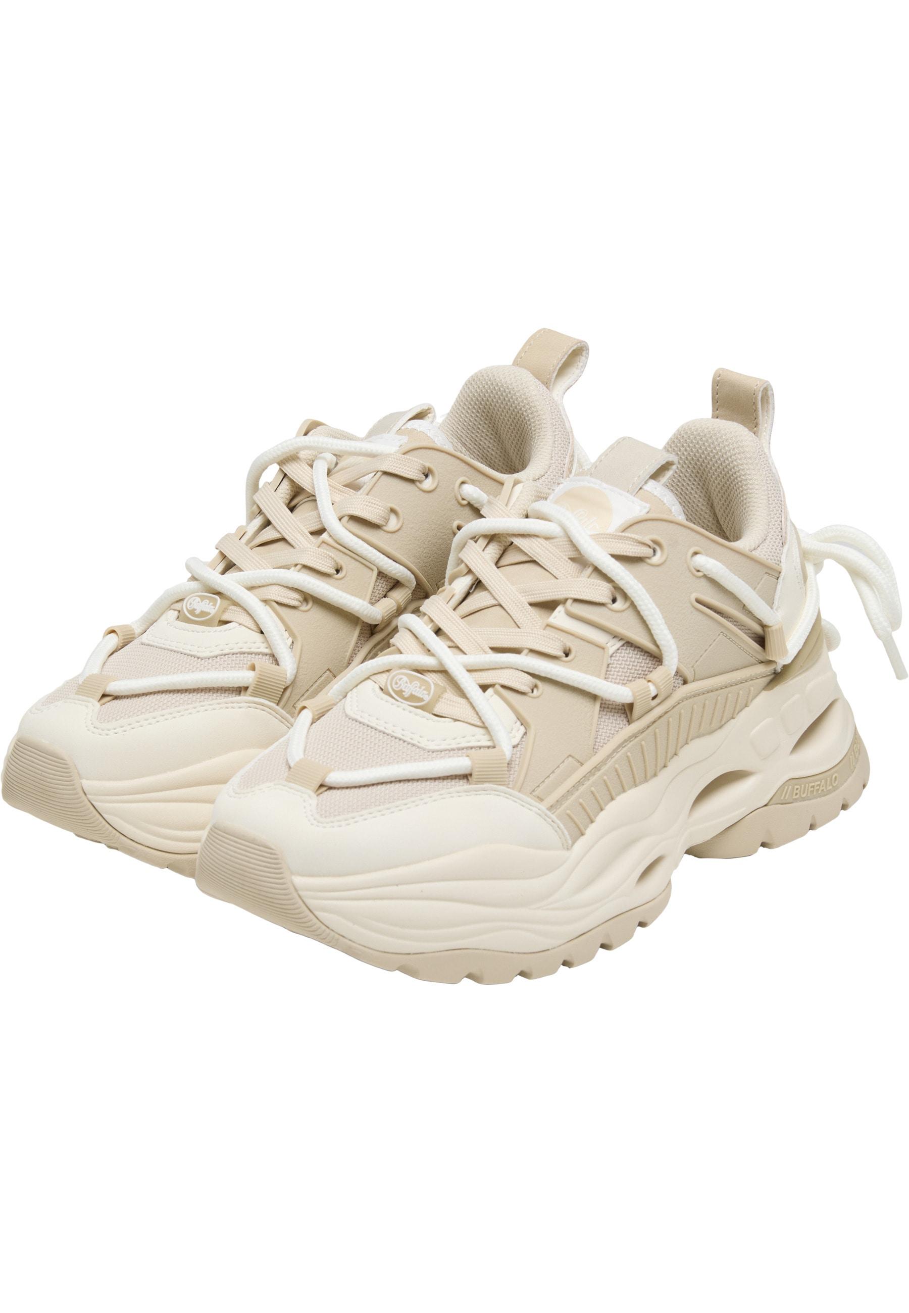 Trainingsschuh Buffalo "Buffalo Triplet Lace -", Damen, Gr. 40, Beige, Cream, Unifarben, Schuhe