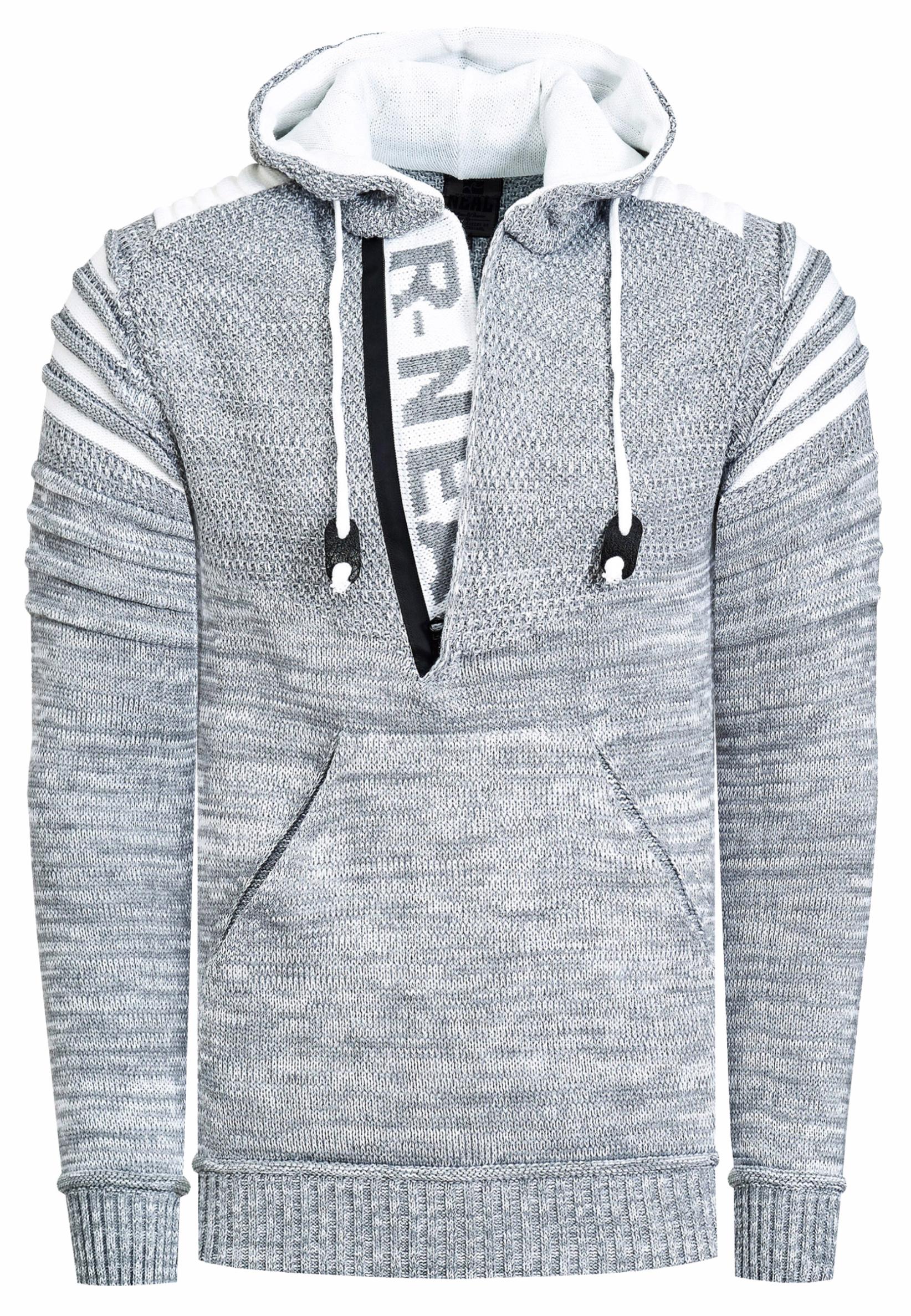 1/2 Zip Grobstrick Future Kapuzen-Pullover