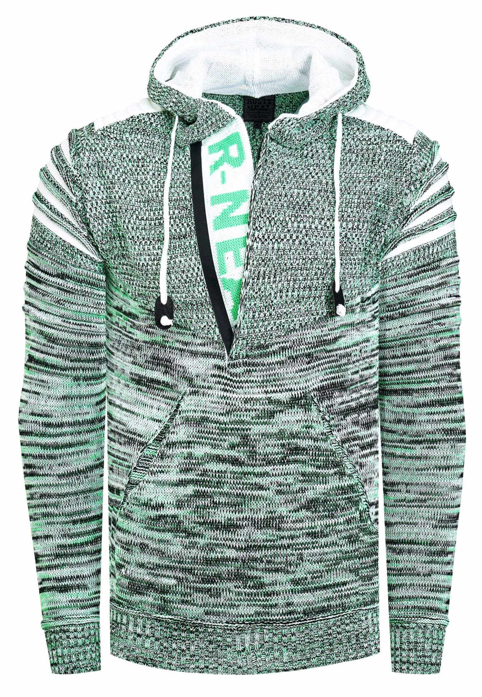 1/2 Zip Grobstrick Future Kapuzen-Pullover