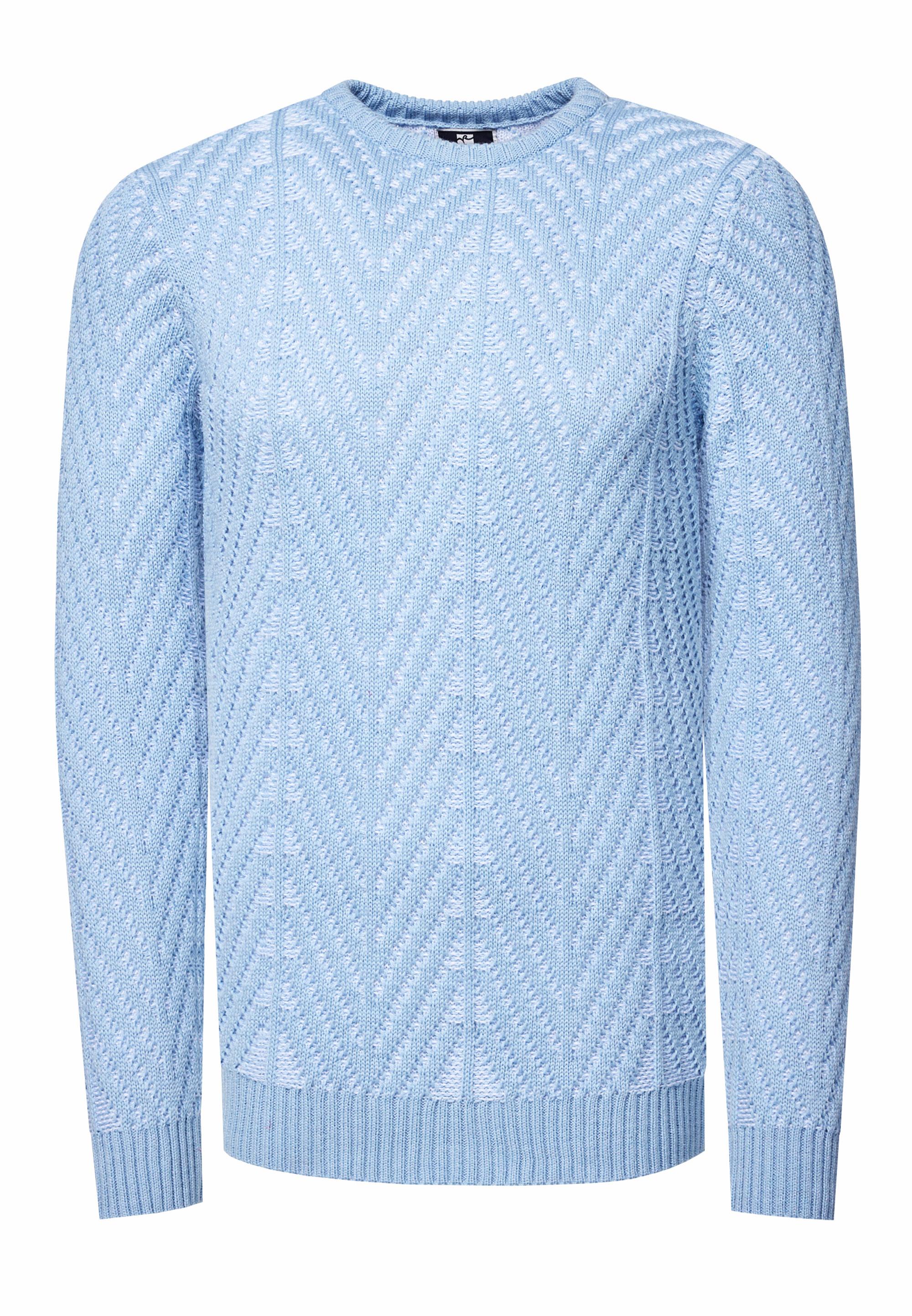 Grobstrick Mit Muster Rundhals-Pullover