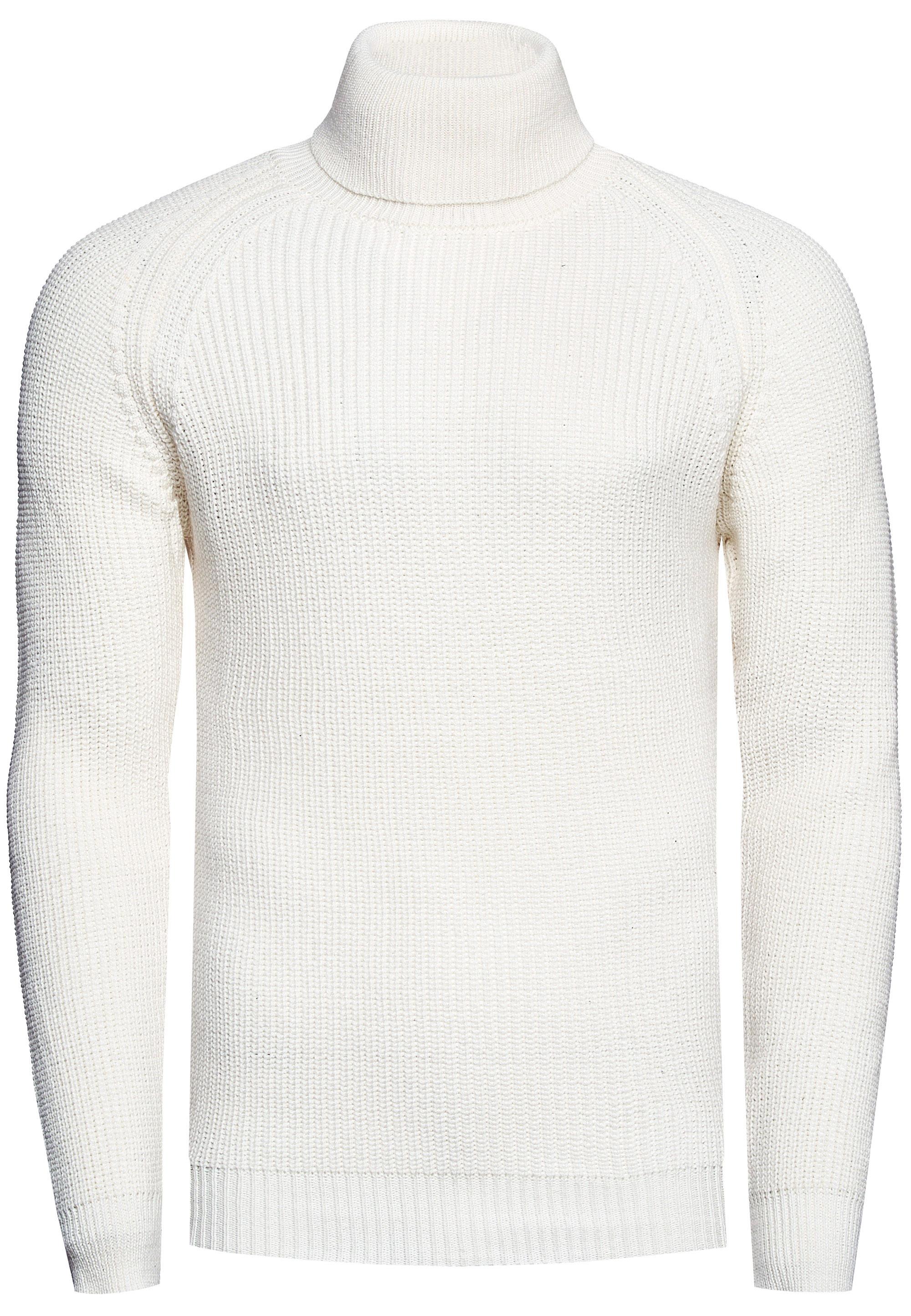 Grobstrick Slim Fit Rollkragen-Pullover
