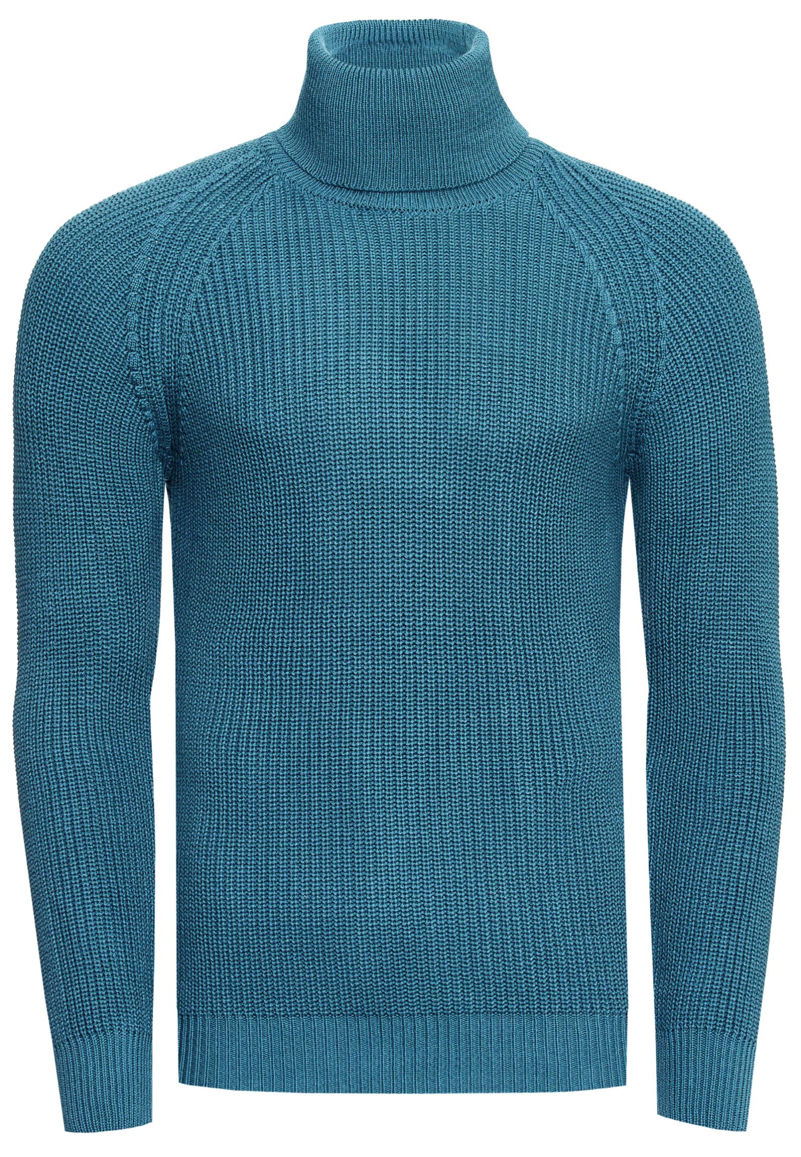 Grobstrick Slim Fit Rollkragen-Pullover