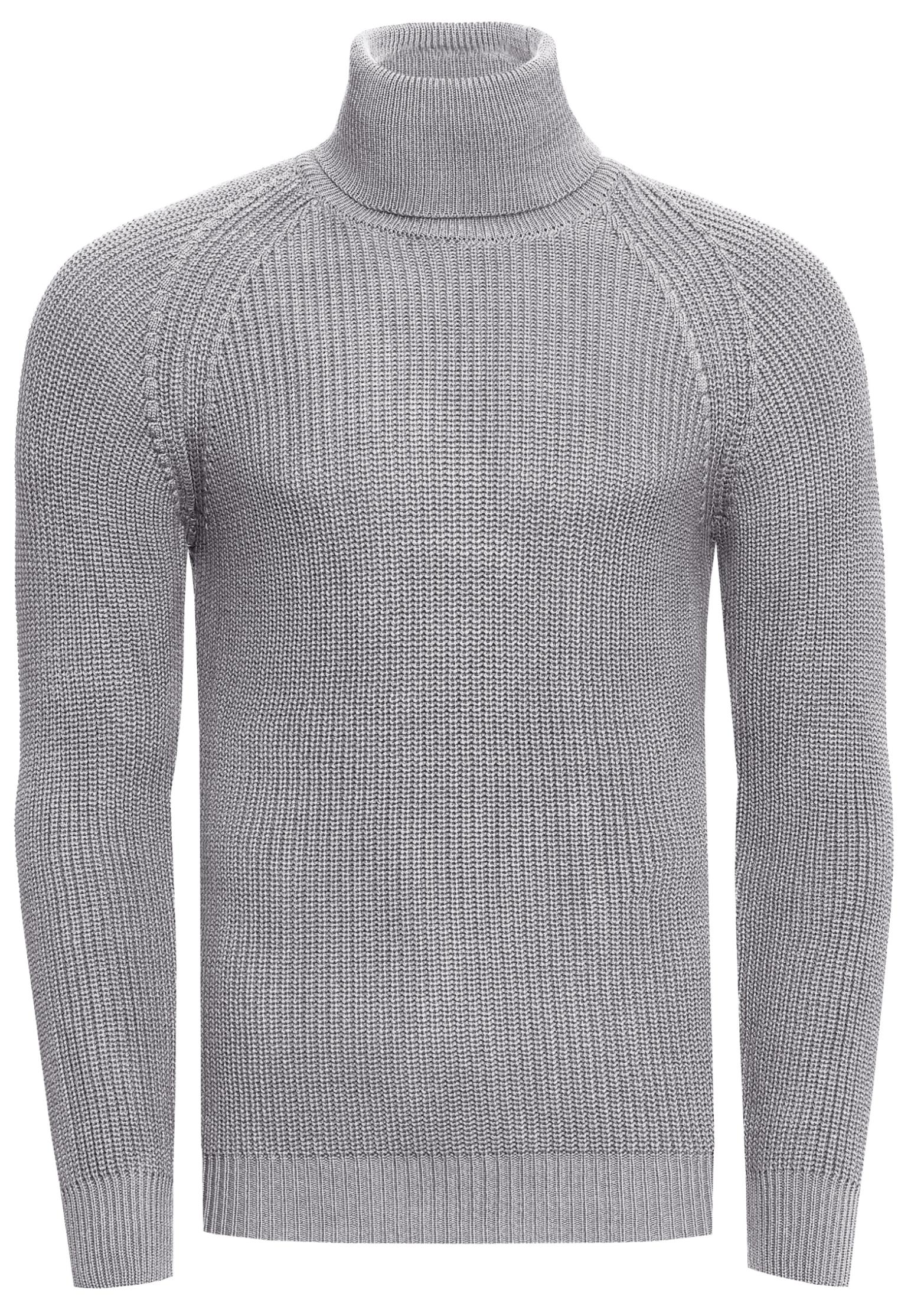 Grobstrick Slim Fit Rollkragen-Pullover