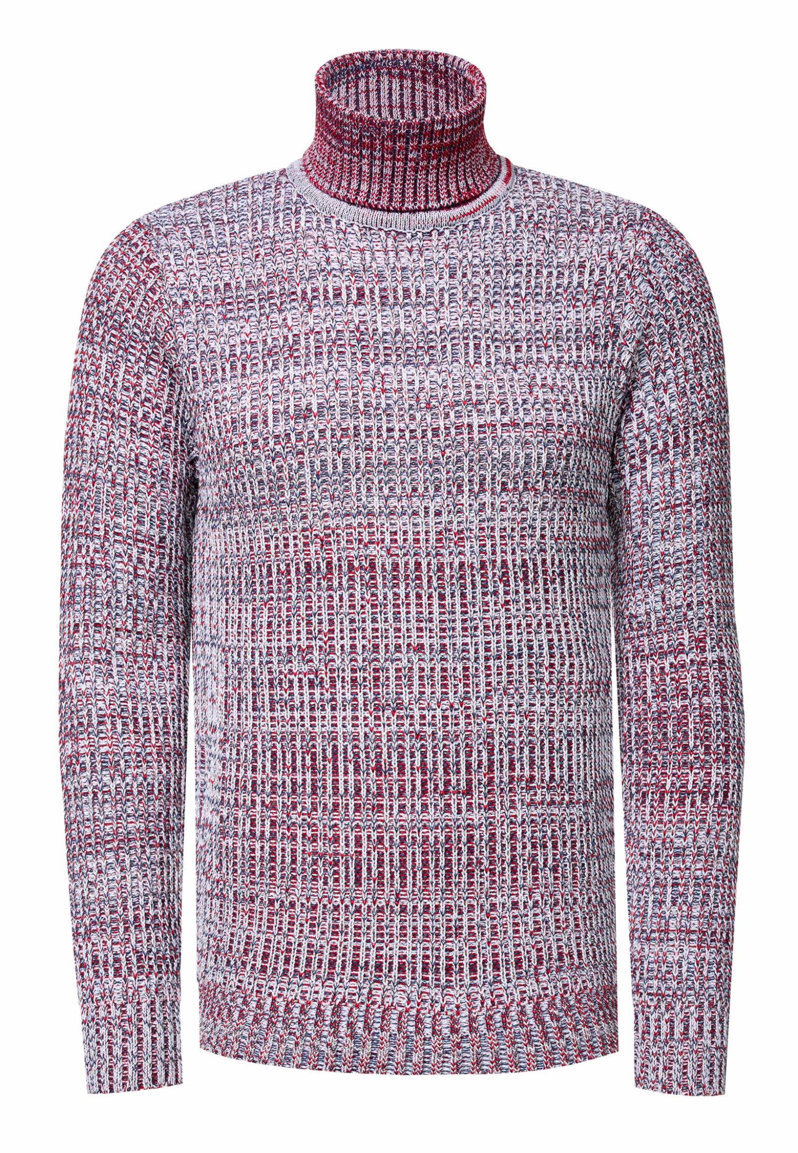 Schwerer Grobstrick Rollkragen-Pullover