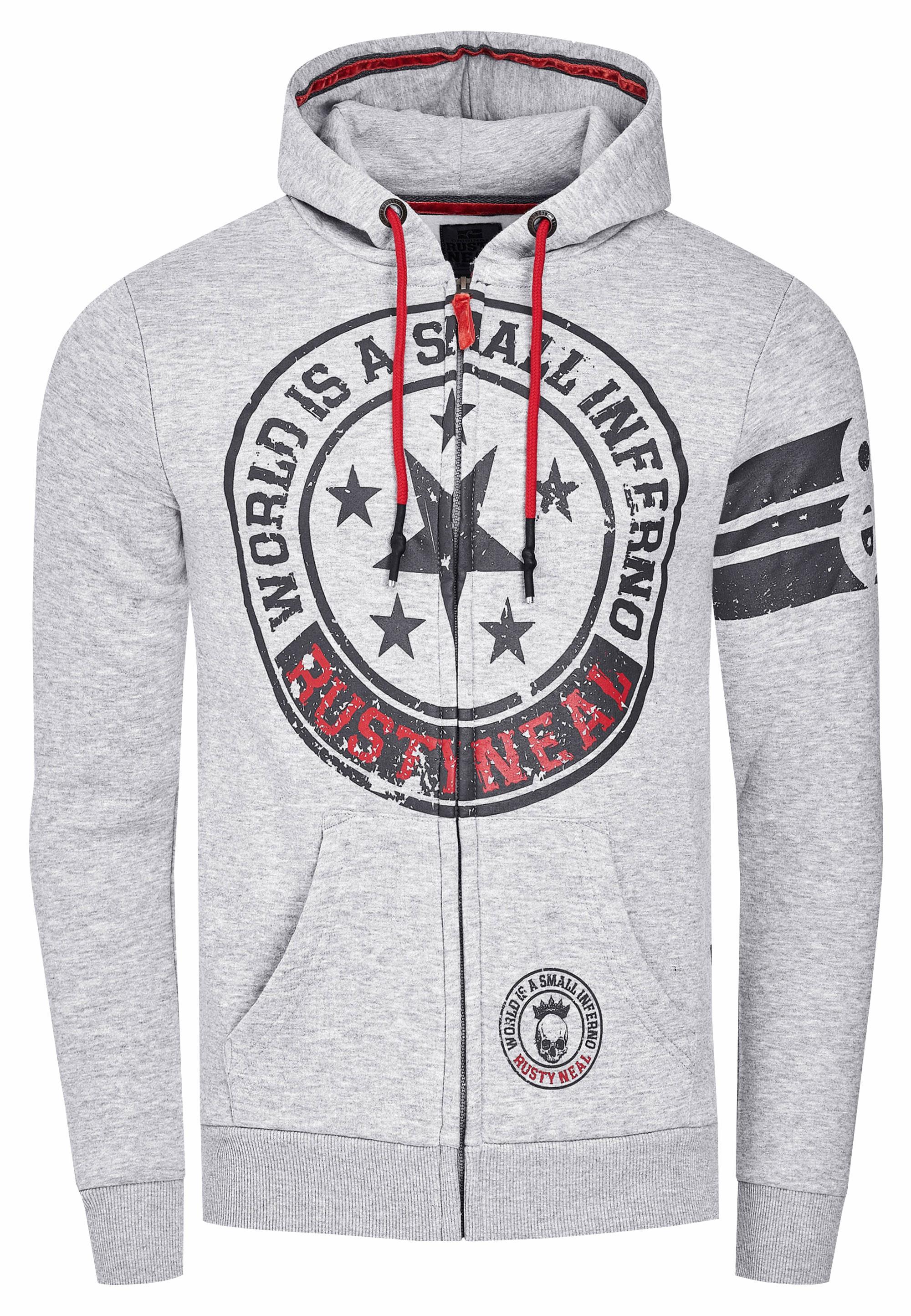 Sweat Jacke Mit Front-Prints