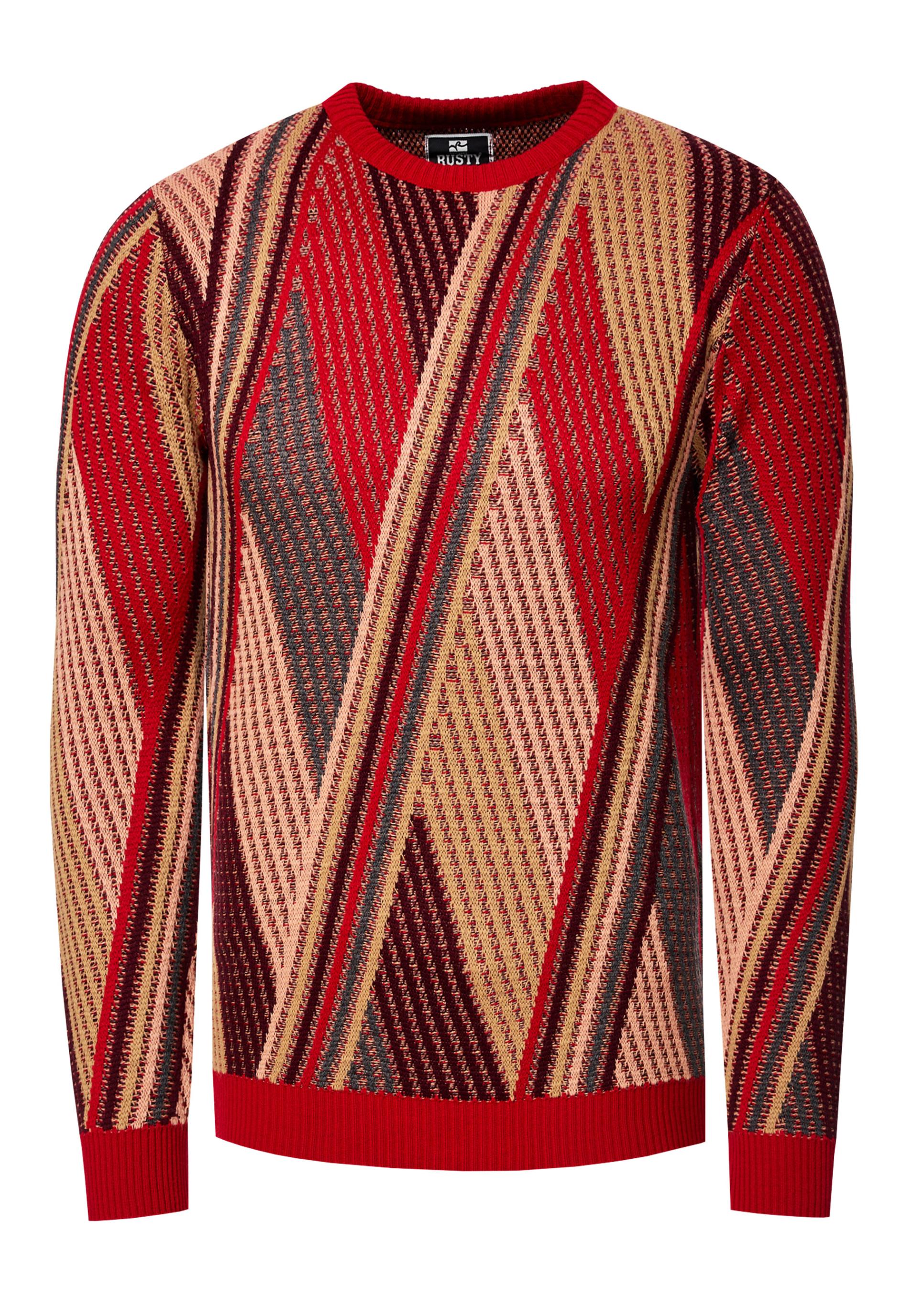 Feinstrick Colorblock Rundhals-Pullover