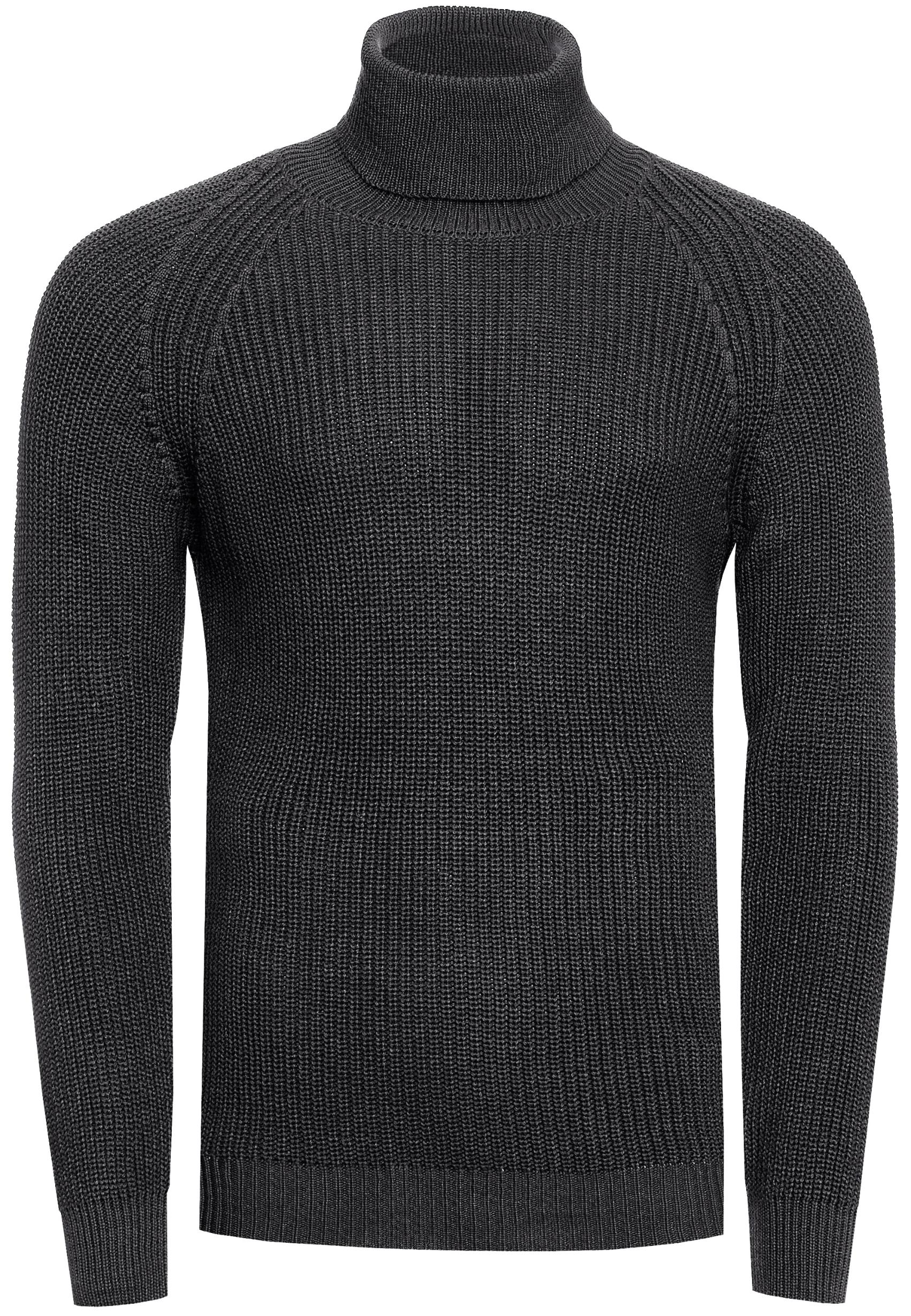 Grobstrick Slim Fit Rollkragen-Pullover