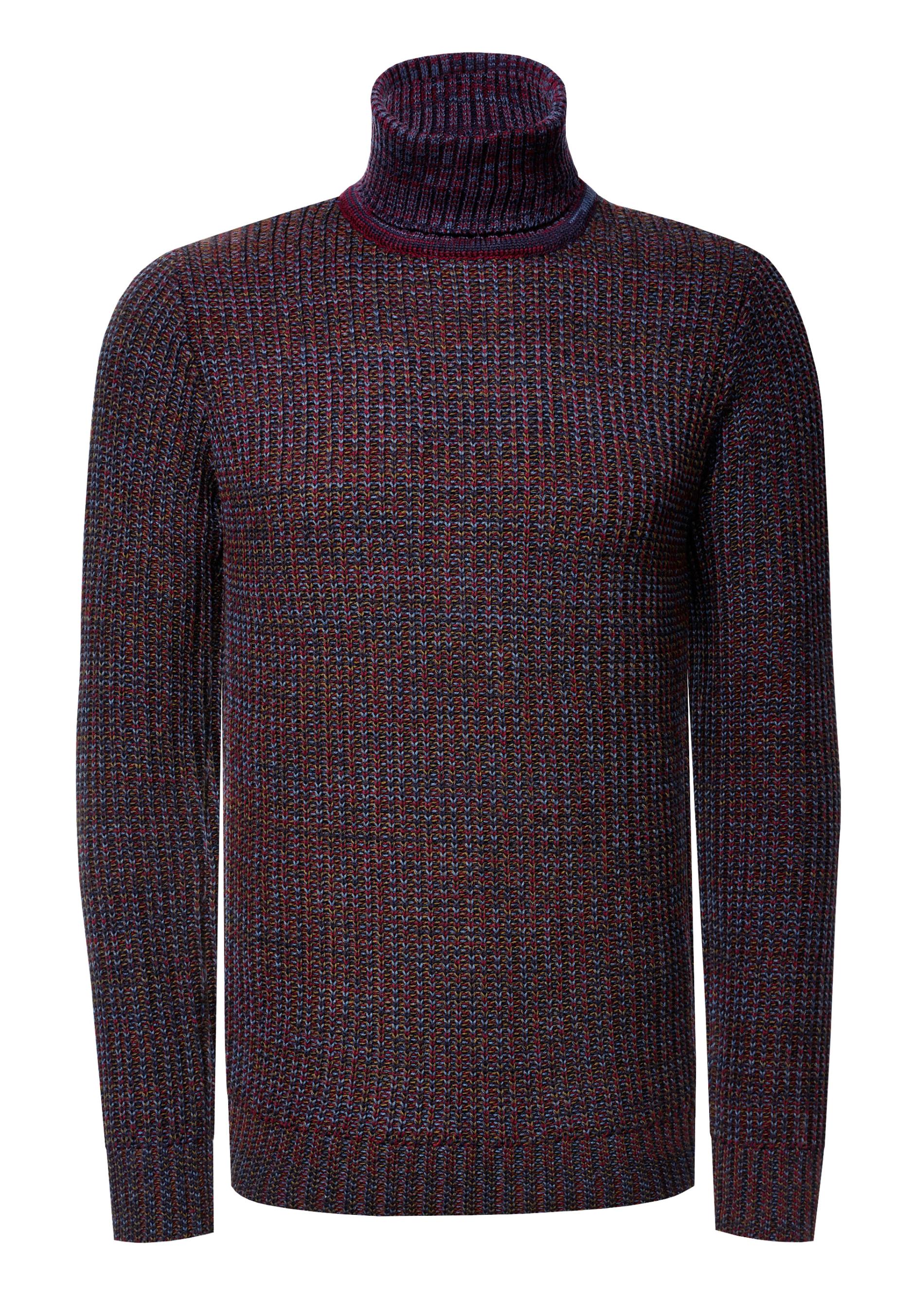 Schwerer Grobstrick Rollkragen-Pullover