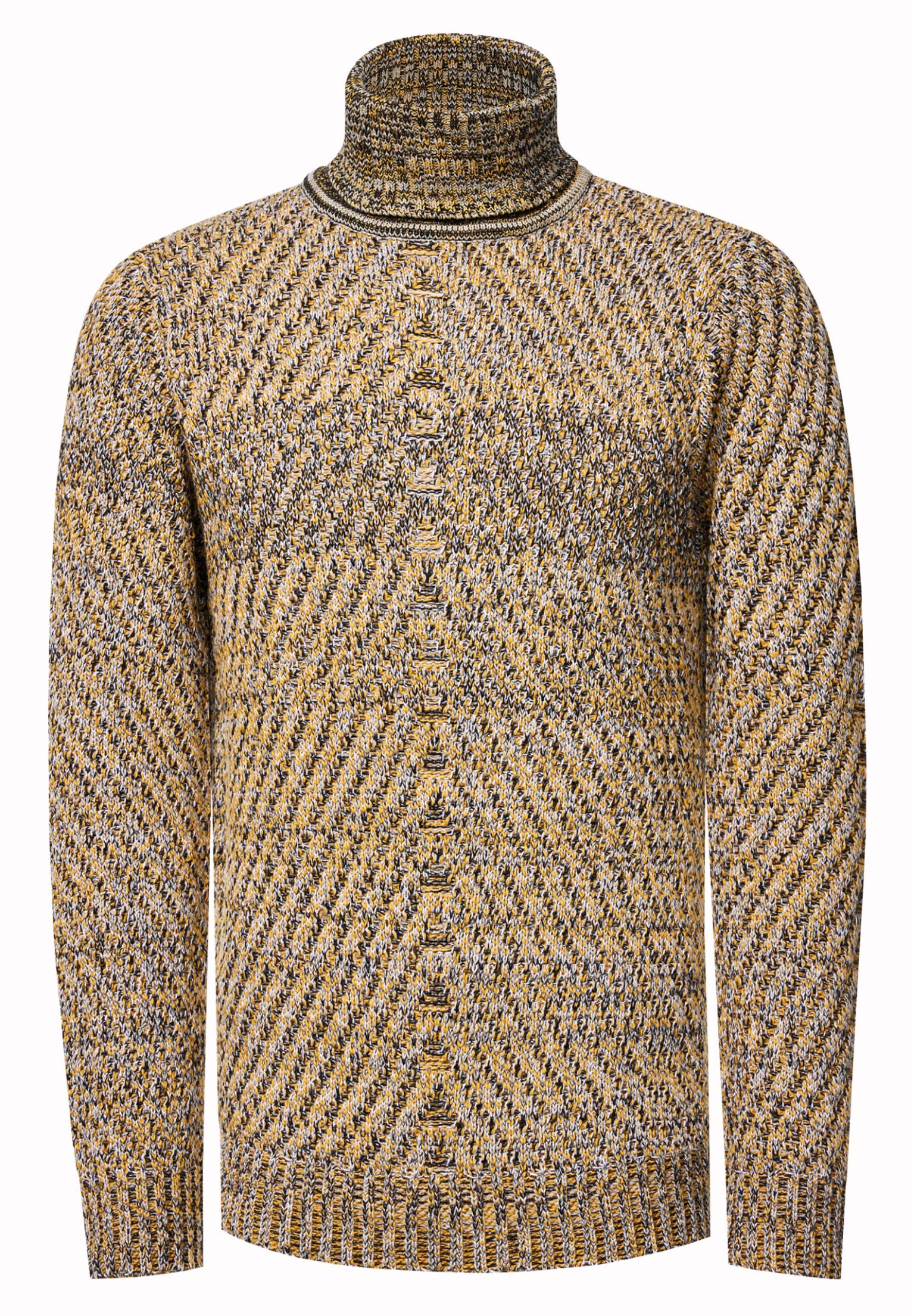 Schwerer Grobstrick Rollkragen-Pullover