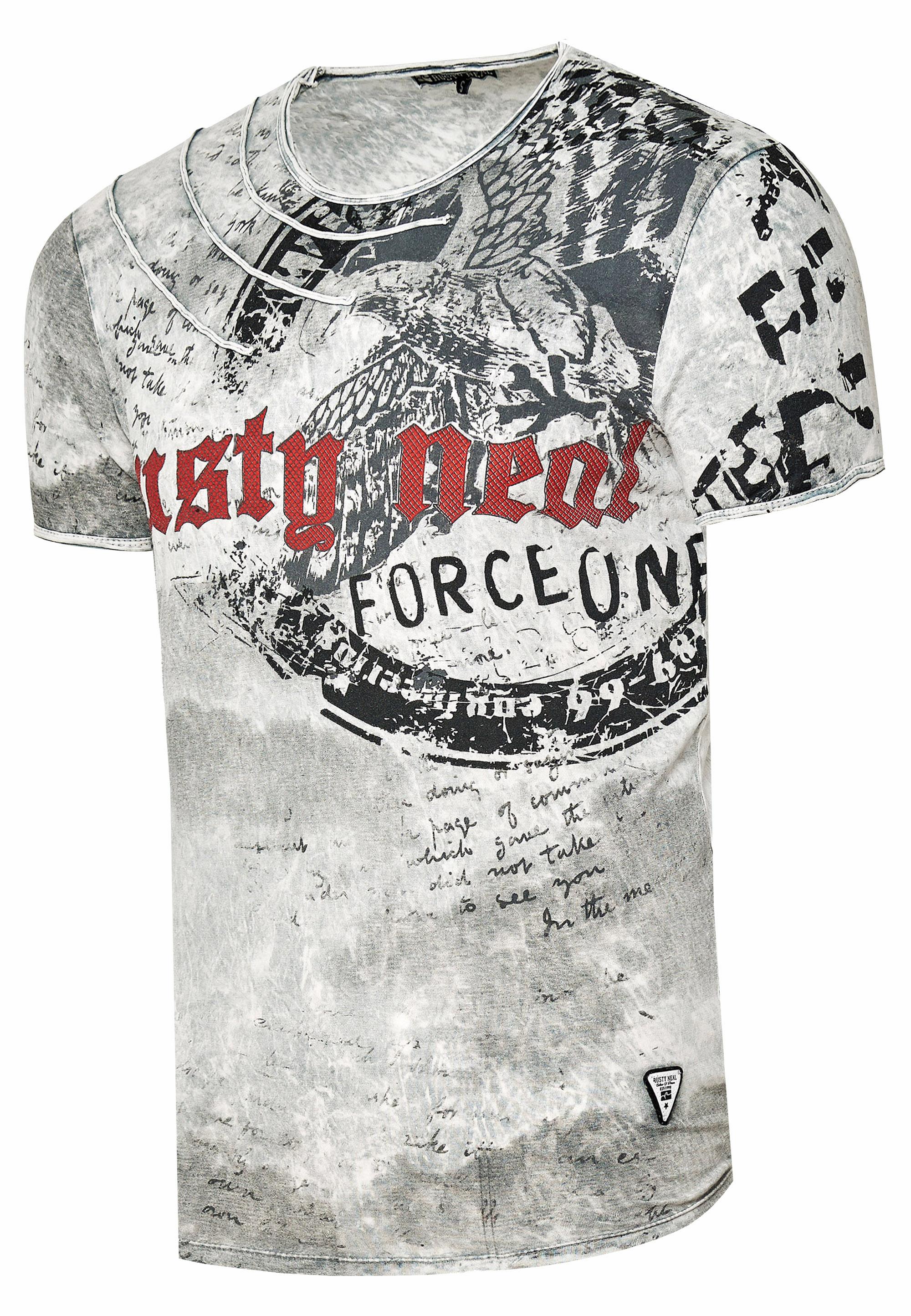 Verwaschenes T-Shirt Mit Eagle-Print