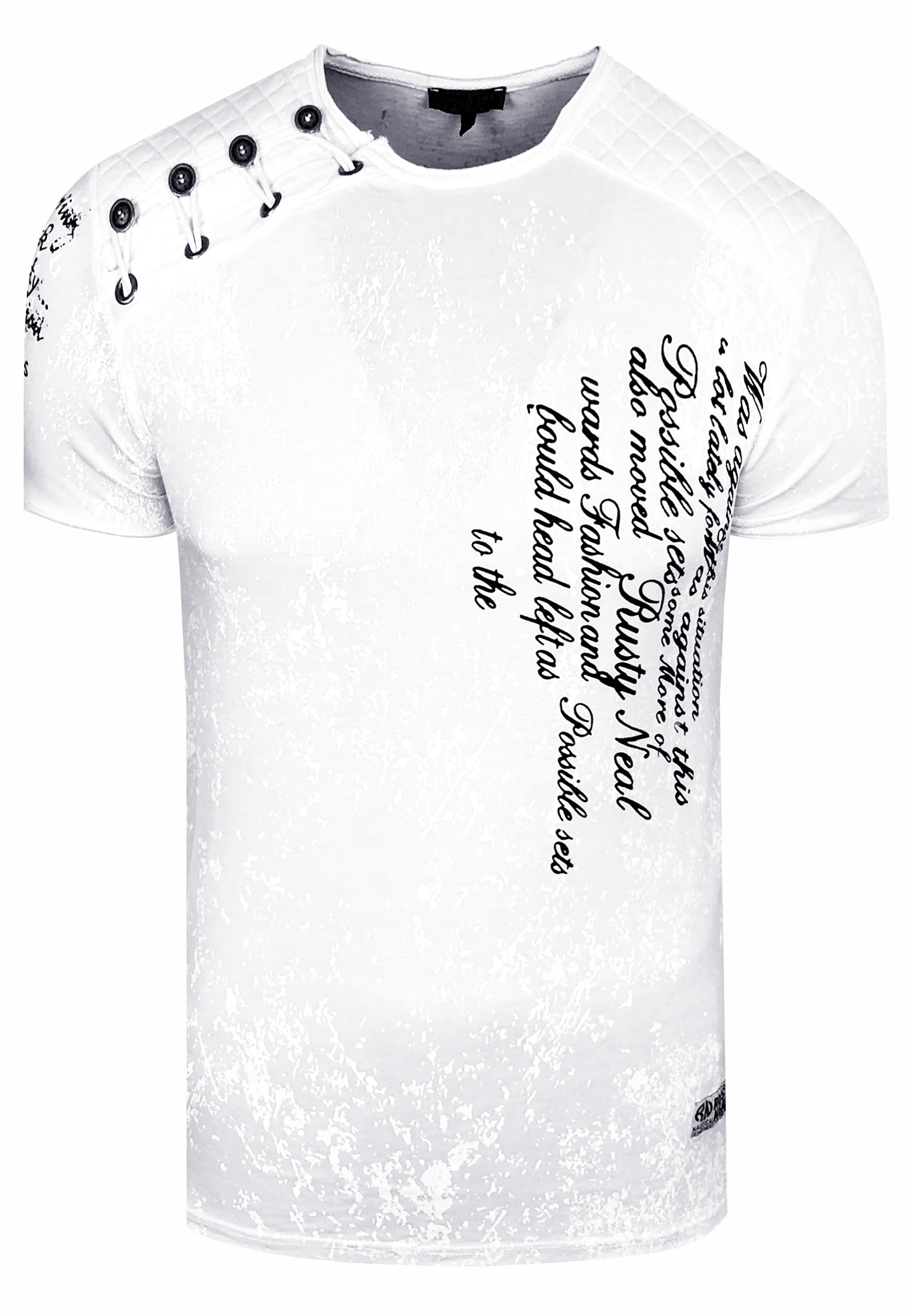 Acid Washed T-Shirt Mit Prints